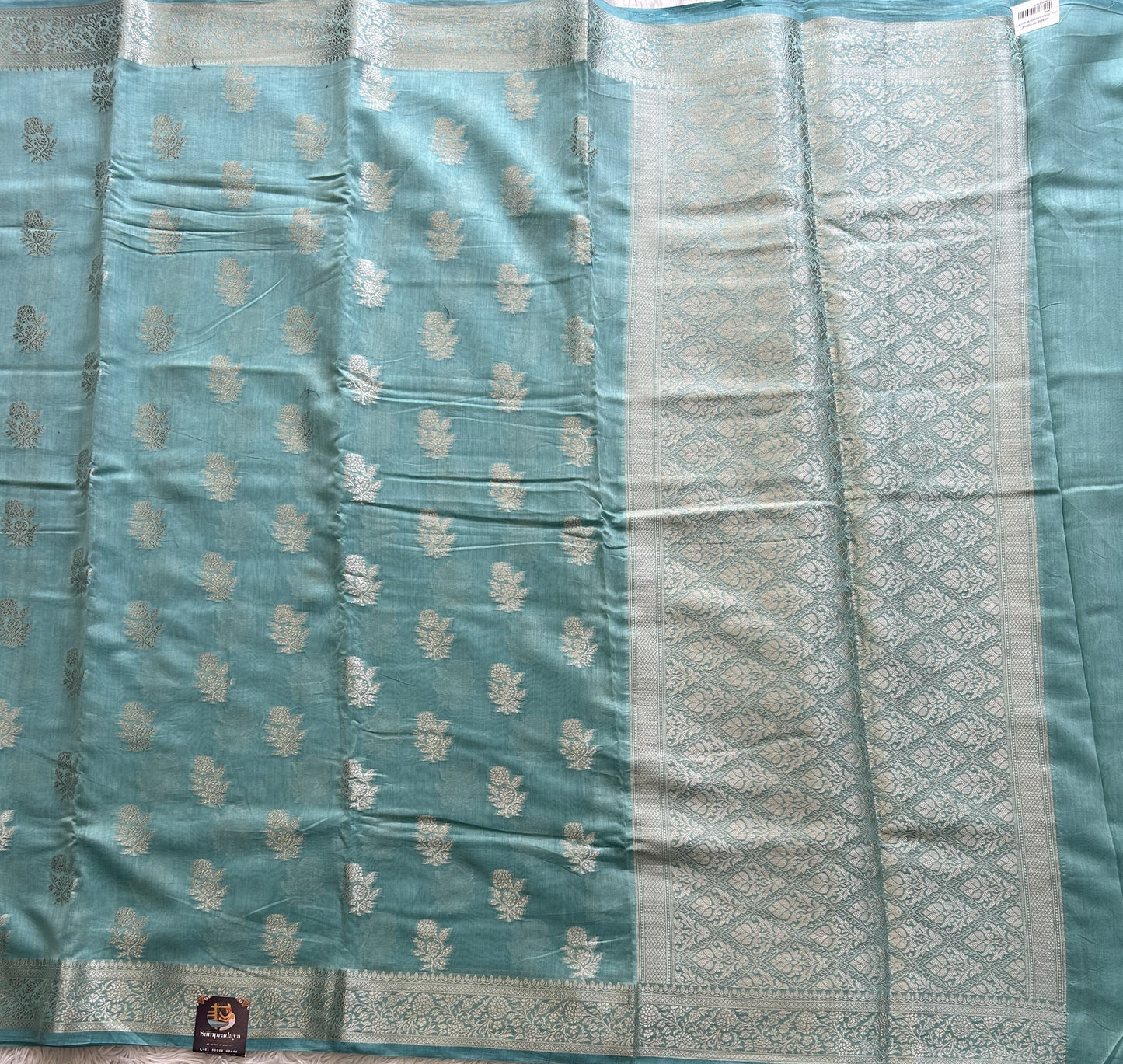 Blue Maheshwari  Cotton Saree For Women - Elegant Office & Daily Wear.