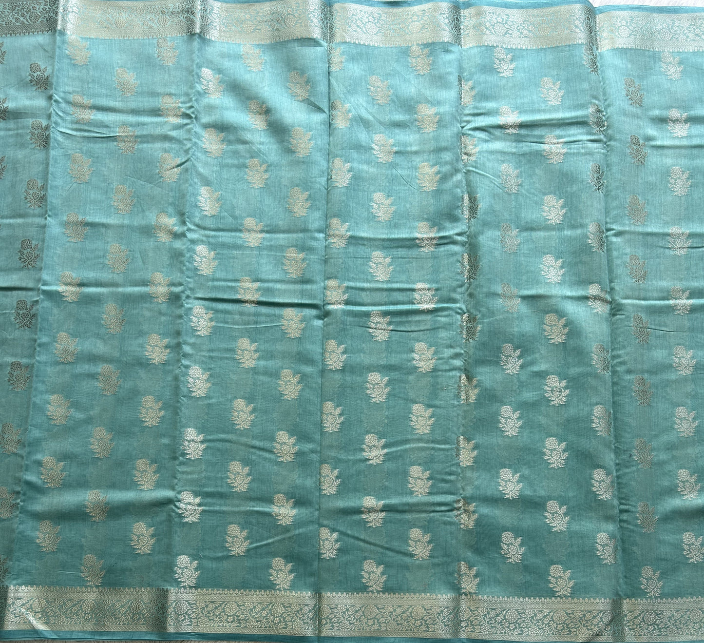 Blue Maheshwari  Cotton Saree For Women - Elegant Office & Daily Wear.