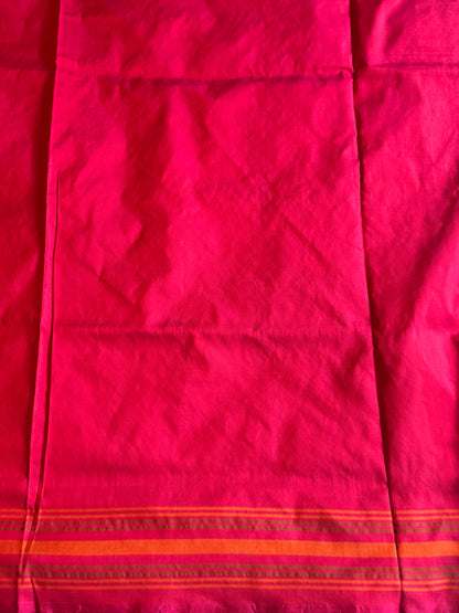 Ikkat Pattu Saree Hot Pink colored complemented with a Patola border. - Sampradaya Designer Studio