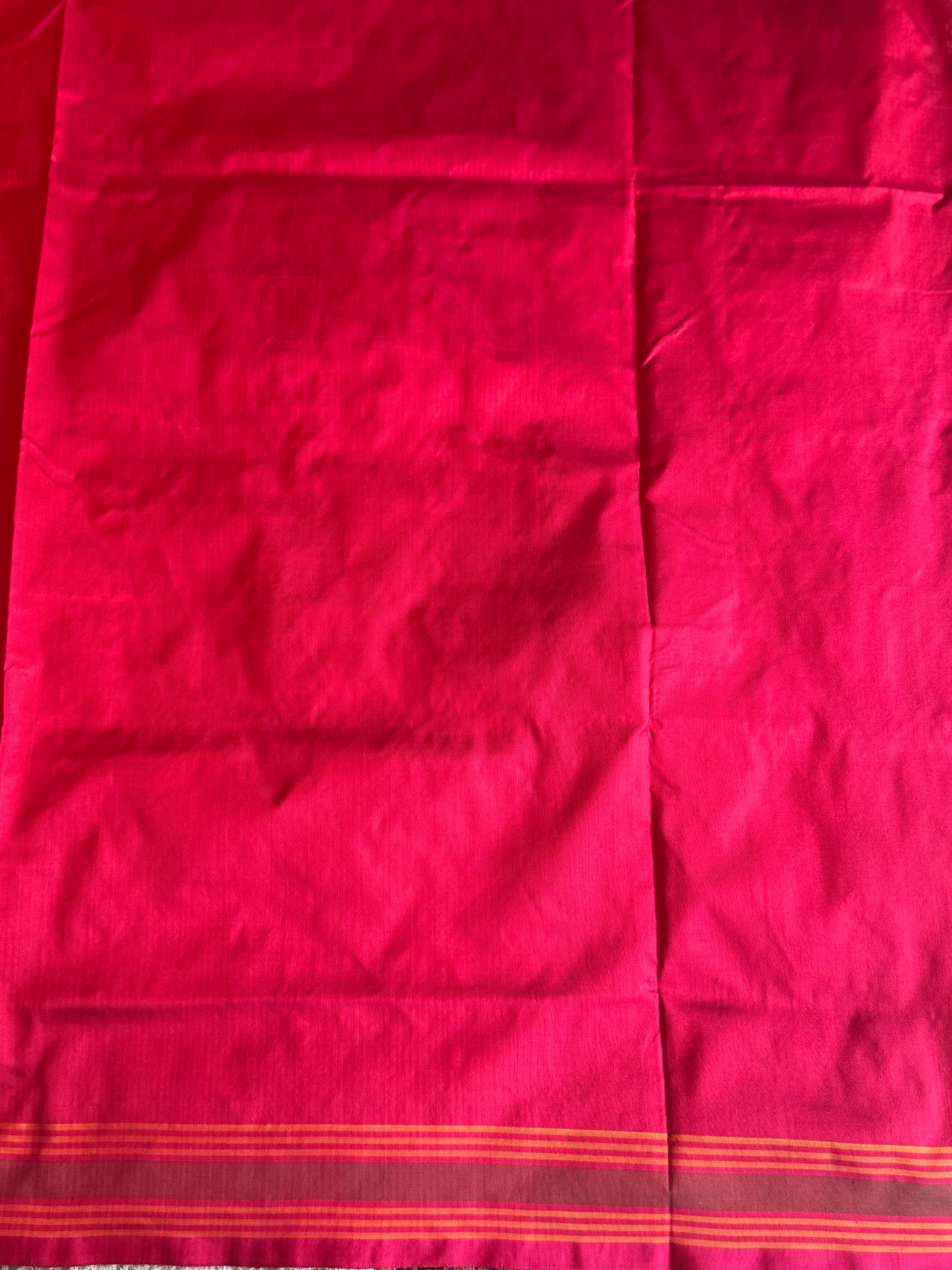 Ikkat Pattu Saree Multi colored complemented with a Red Patolla border. - Sampradaya Designer Studio