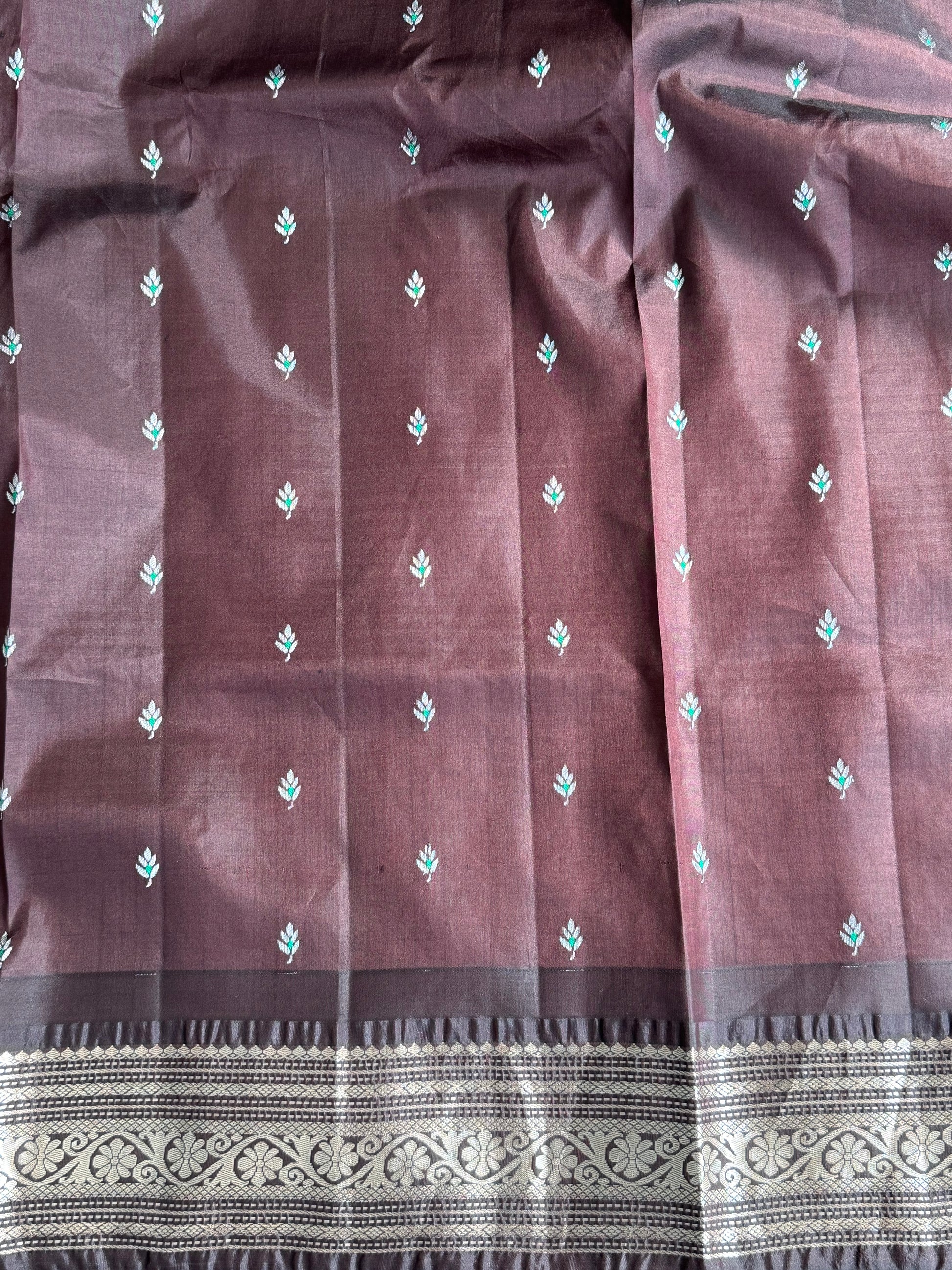 Pink Gadwal Pure Silk Saree (Powerloom) With Gold Zari Border — Silk Mark Certified - Sampradaya Designer Studio