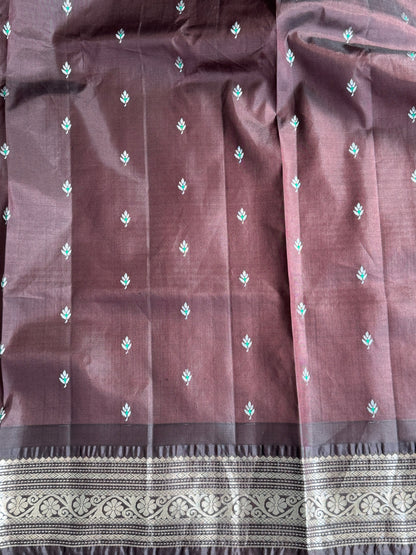 Pink Gadwal Pure Silk Saree (Powerloom) With Gold Zari Border — Silk Mark Certified - Sampradaya Designer Studio