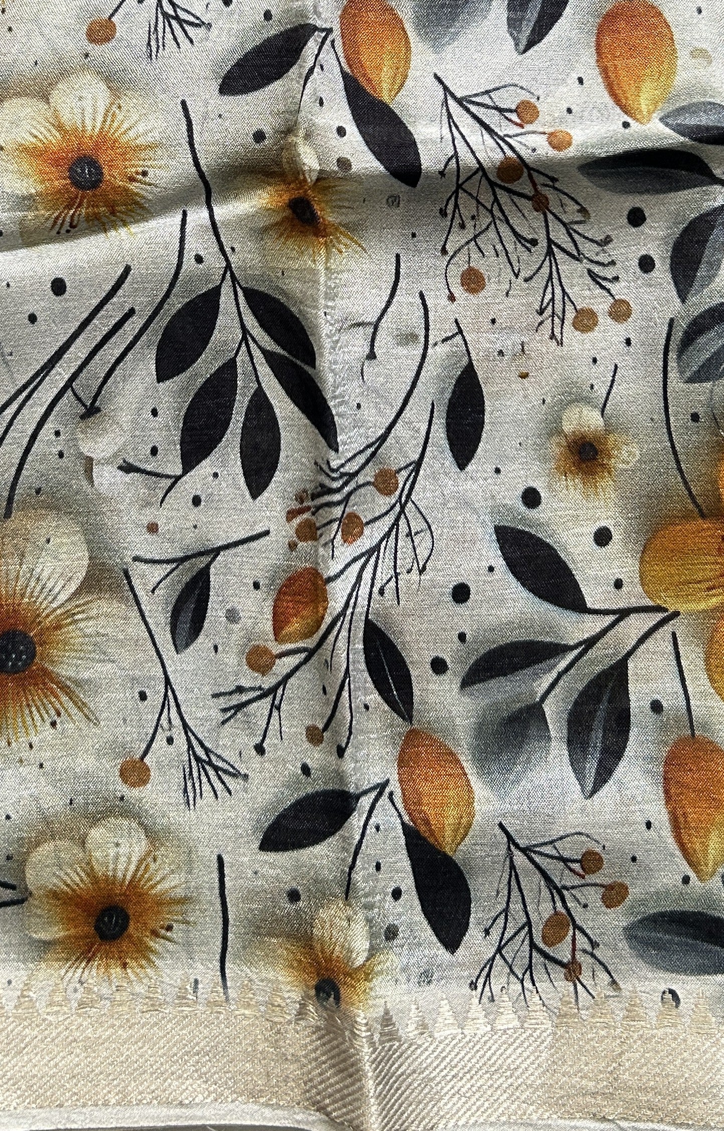 Mangalagiri Plain Pattu Saree Black colored complemented with a Zari Border. - Sampradaya Designer Studio
