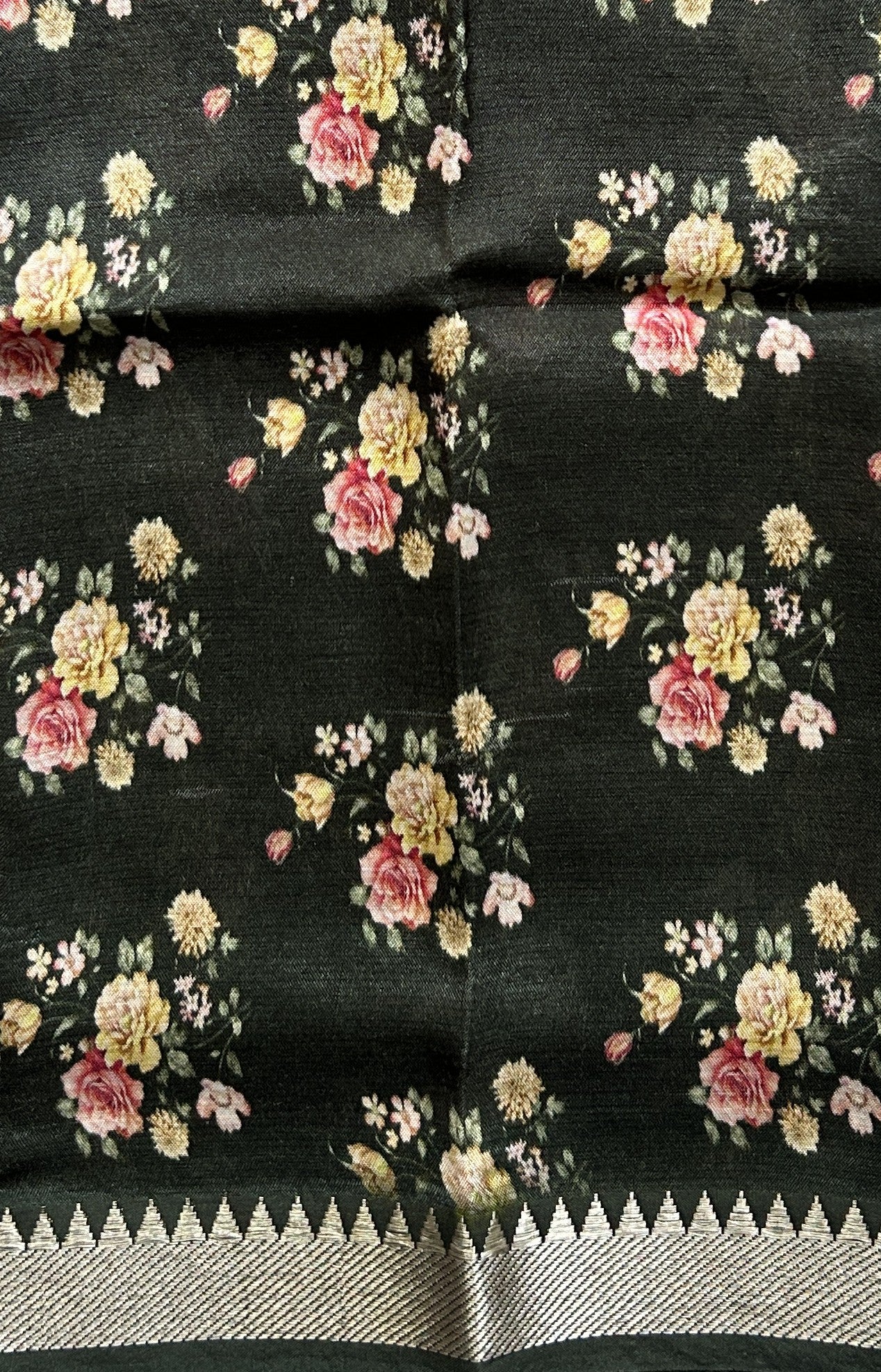 Mangalagiri Plain Pattu Saree Dark Onion Pink colored complemented with a Zari Border. - Sampradaya Designer Studio