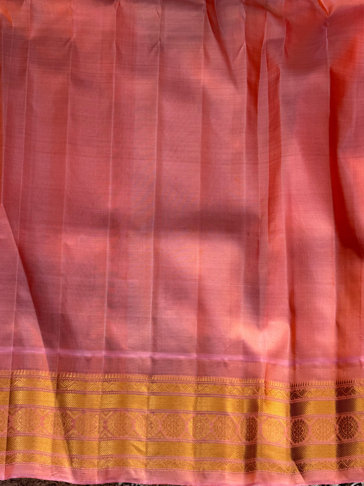 Gadwal Silk Saree Brown Colored Complemented With a Zari Border - Sampradaya Designer Studio