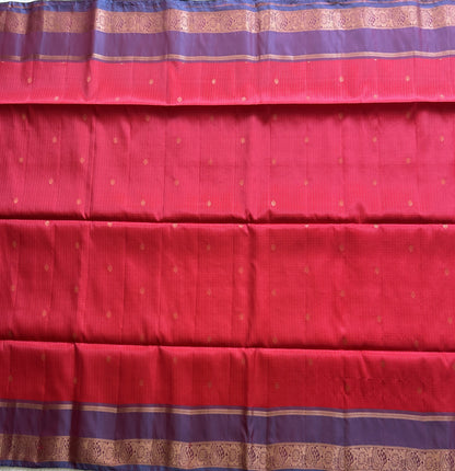 Kanjivaram Silk Saree - Pink with Gold Zari Border ( Powerloom) | Affordable Luxury