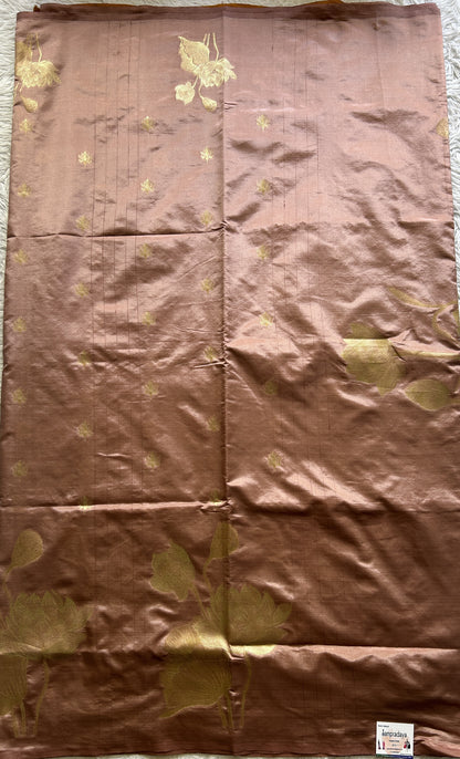 Semi Tussar Saree Onion Pink Colored Complemented with a Borderless. - Sampradaya Designer Studio