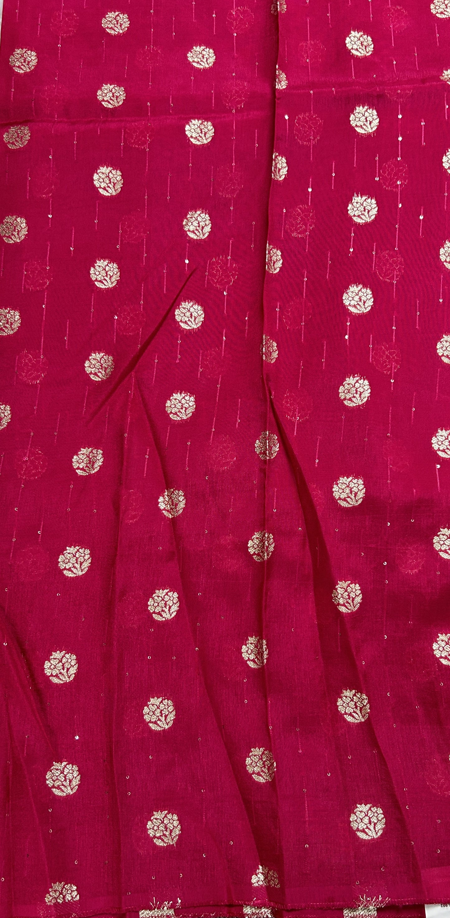 Satin Georgette Saree Purple Colored Complemented with a Zari Border. - Sampradaya Designer Studio