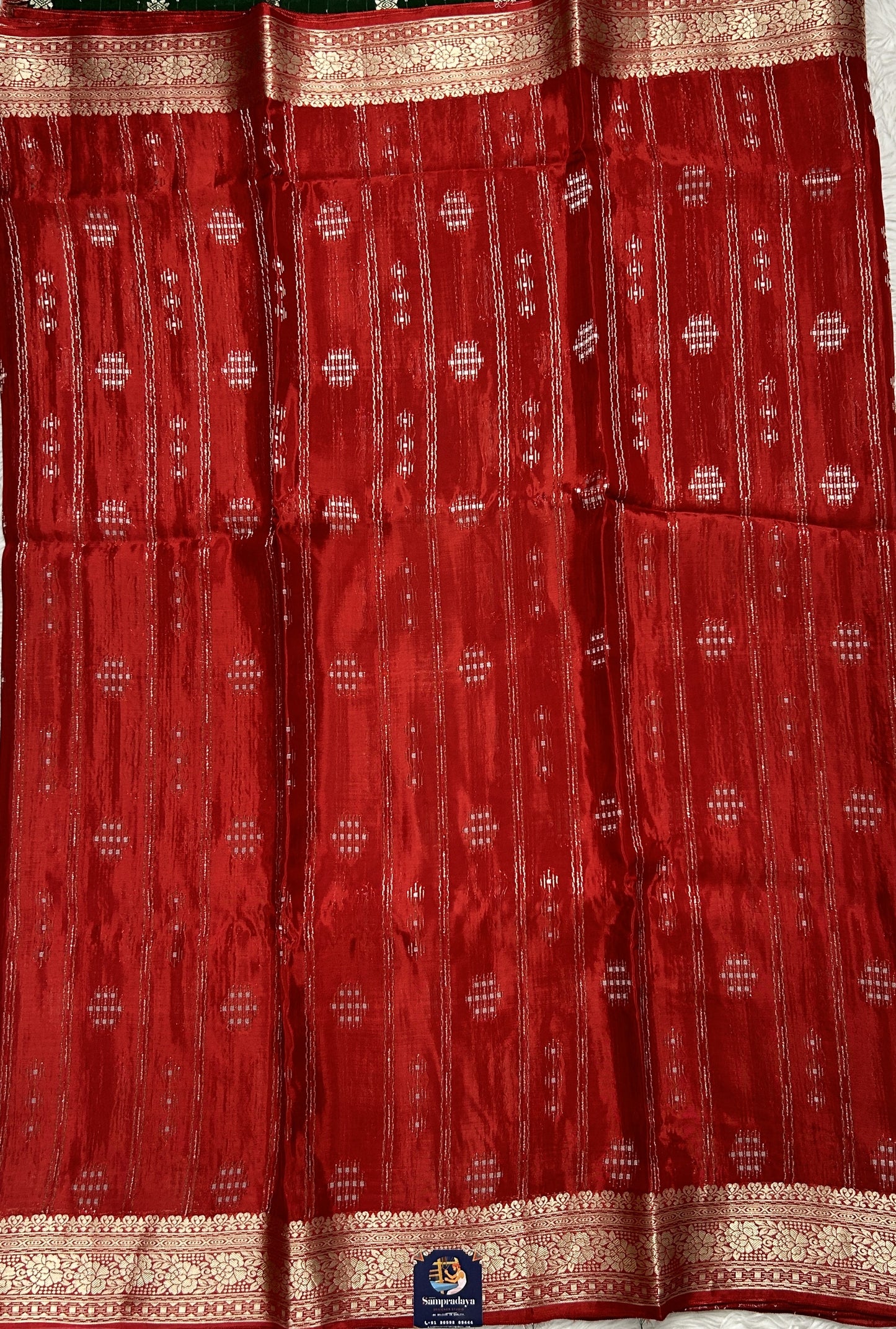 Satin Georgette Saree Maroon Colored Complemented with a Zari Border. - Sampradaya Designer Studio