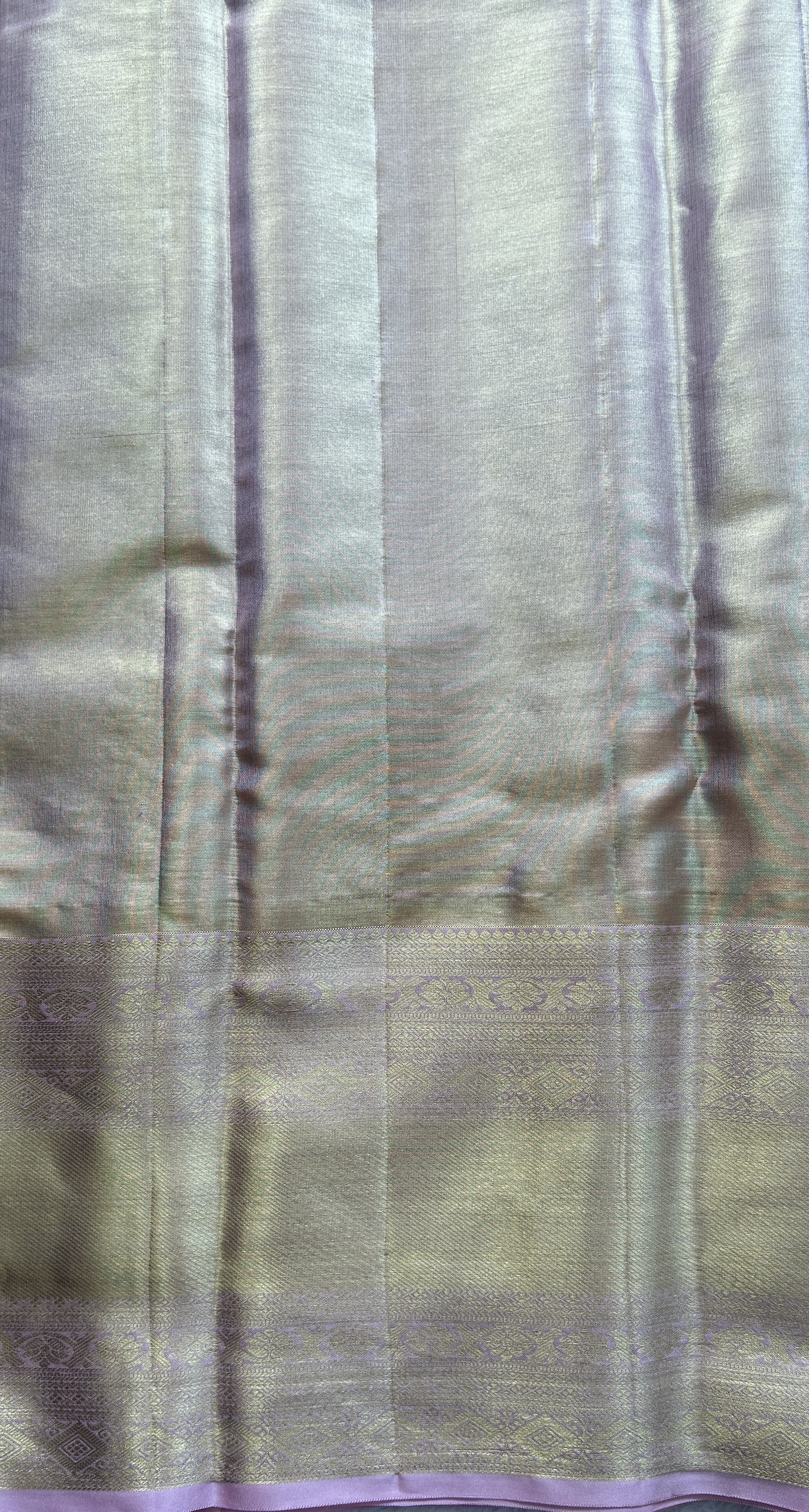 Kanjivaram Bridal Silk Saree Gold colored Saree complemented with a Zari border. - Sampradaya Designer Studio