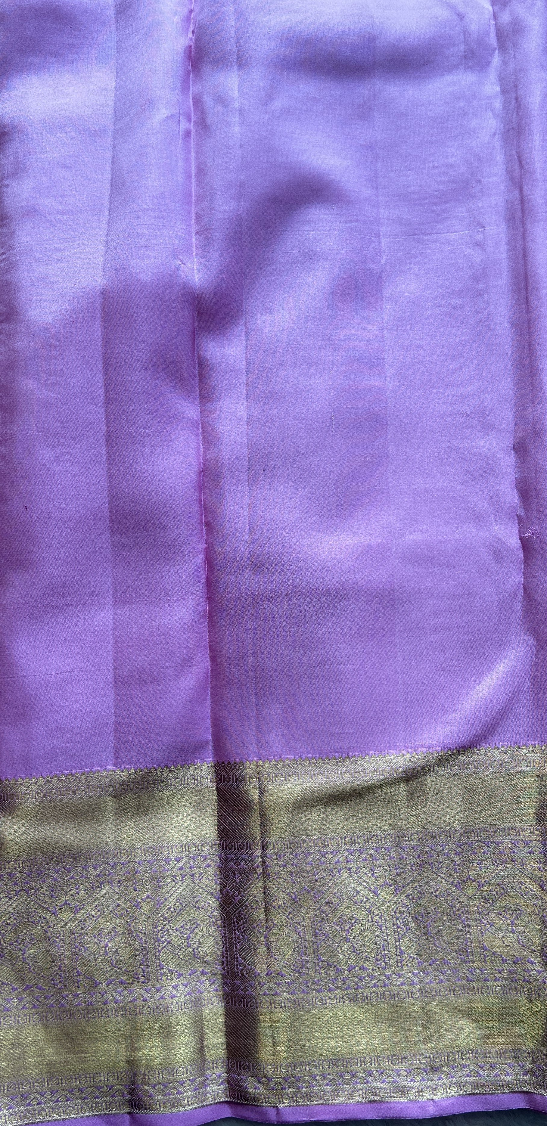 Kanjivaram Bridal Silk Saree Light Pink colored complemented with a Zari border. - Sampradaya Designer Studio