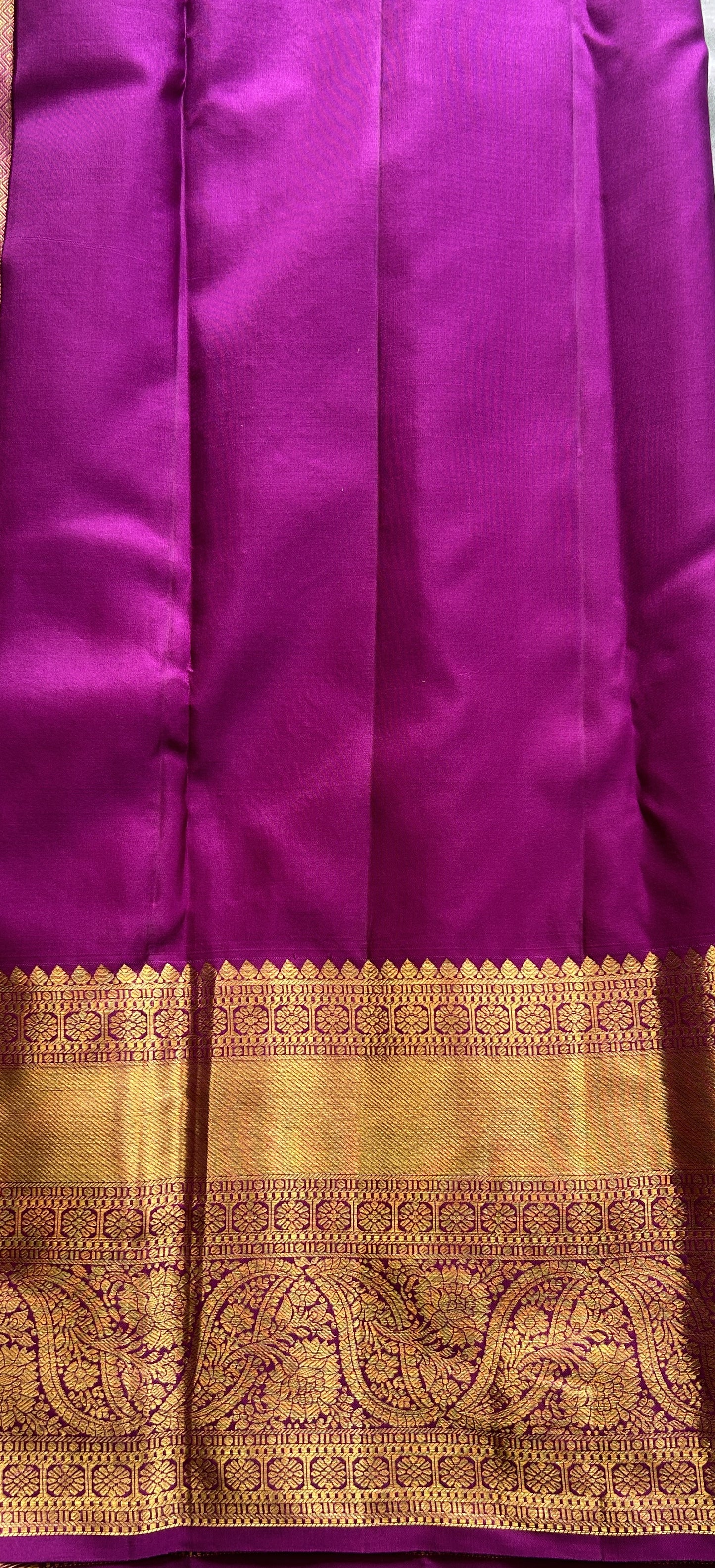 Kanjivaram Bridal Silk Saree Aqua Blue colored complemented with a Zari border. - Sampradaya Designer Studio