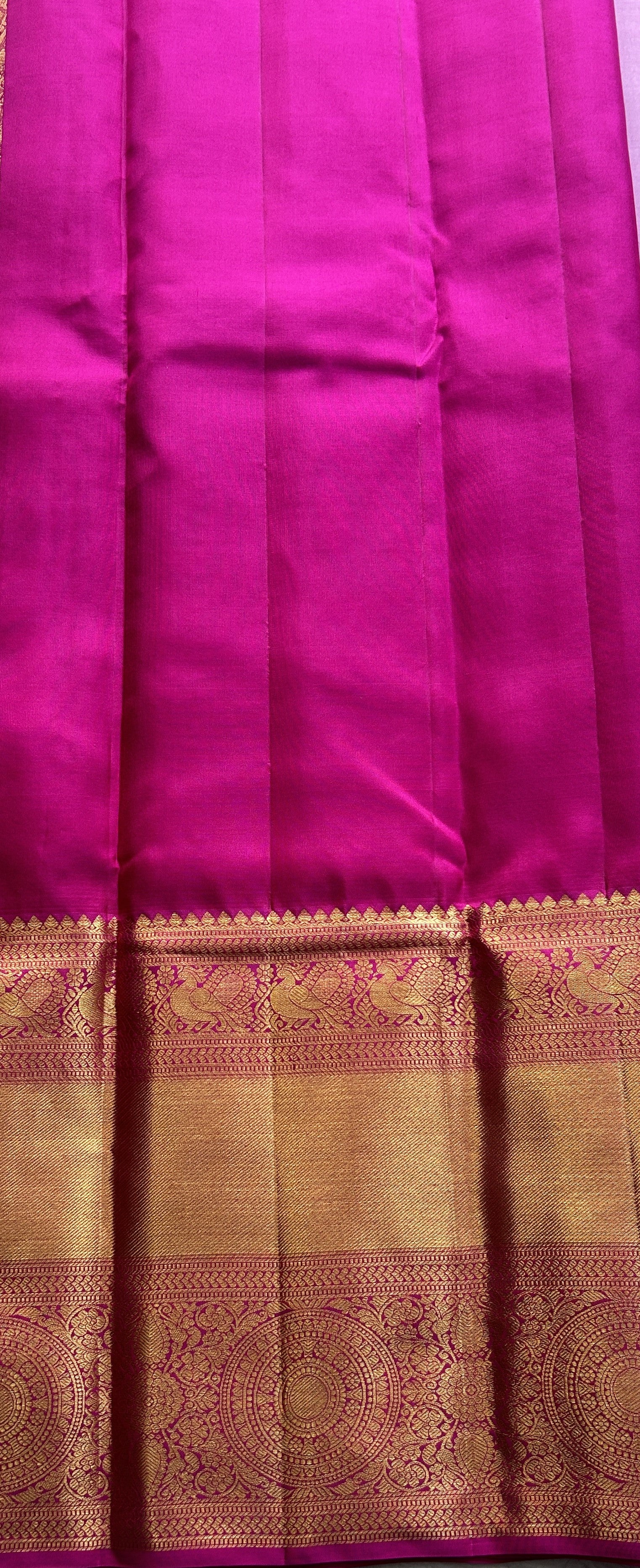 Kanjivaram Bridal Silk Saree Baby Pink colored complemented with a Zari border. - Sampradaya Designer Studio