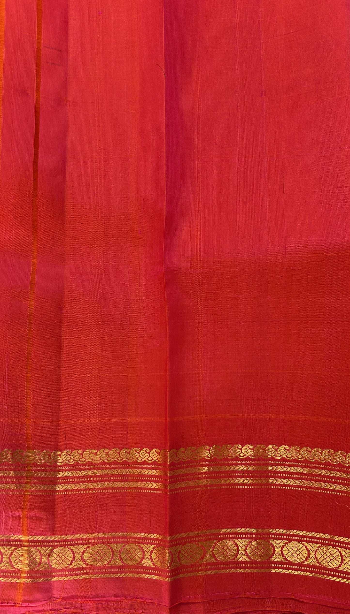 Gadwal Pattu Black Colored Saree Complemented With a Pink Color Kanchi Gap Border - Sampradaya Designer Studio