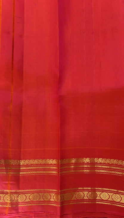Gadwal Pattu Black Colored Saree Complemented With a Pink Color Kanchi Gap Border - Sampradaya Designer Studio