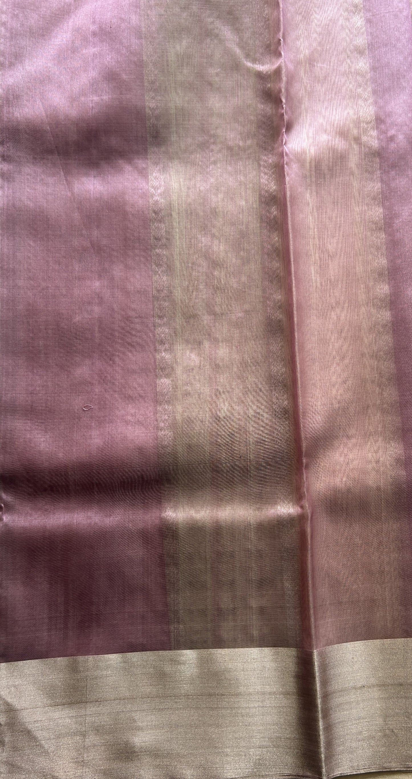 Chanderi Silk Saree Multi color complemented with a Zari border - Sampradaya Designer Studio