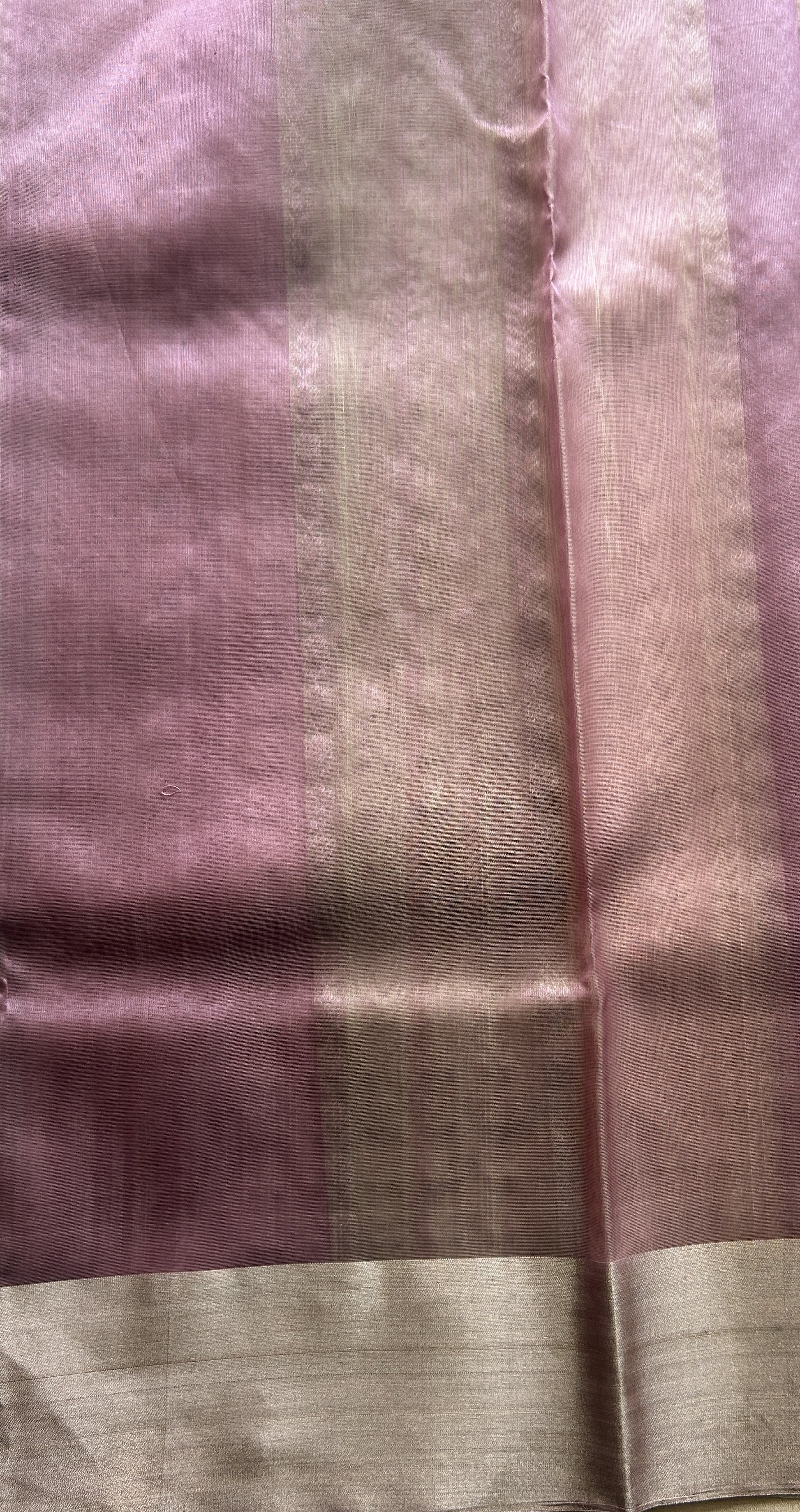 Chanderi Silk Saree Multi color complemented with a Zari border - Sampradaya Designer Studio