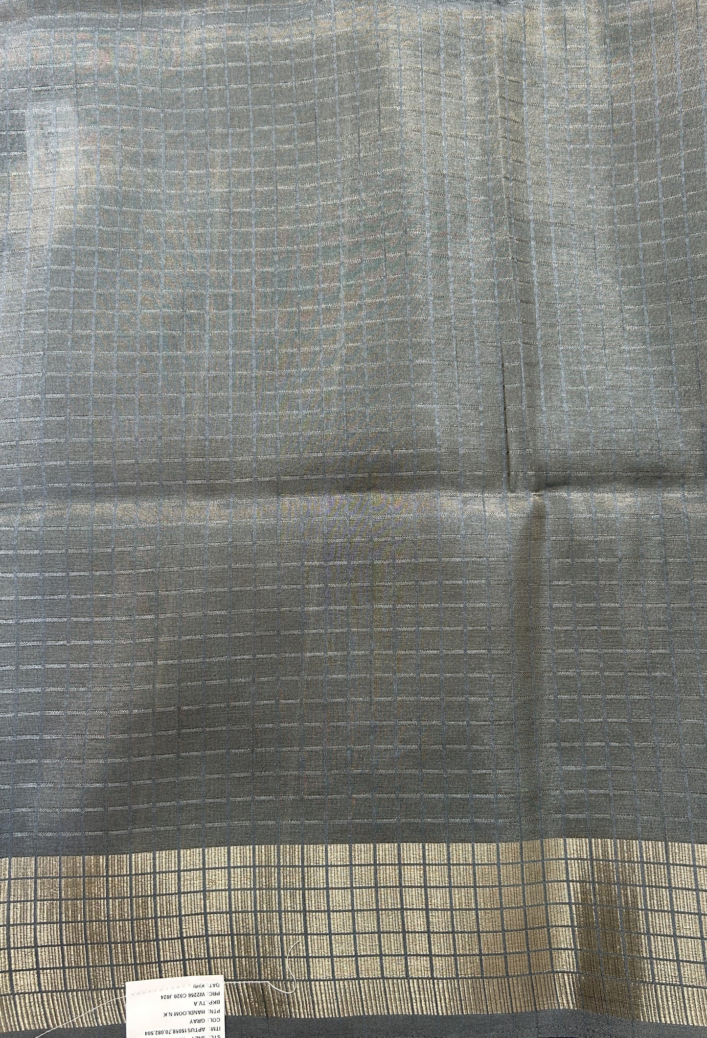 Semi Tussar Tissue Designer Saree Deep Sea Blue colored complemented with a Zari Border. - Sampradaya Designer Studio