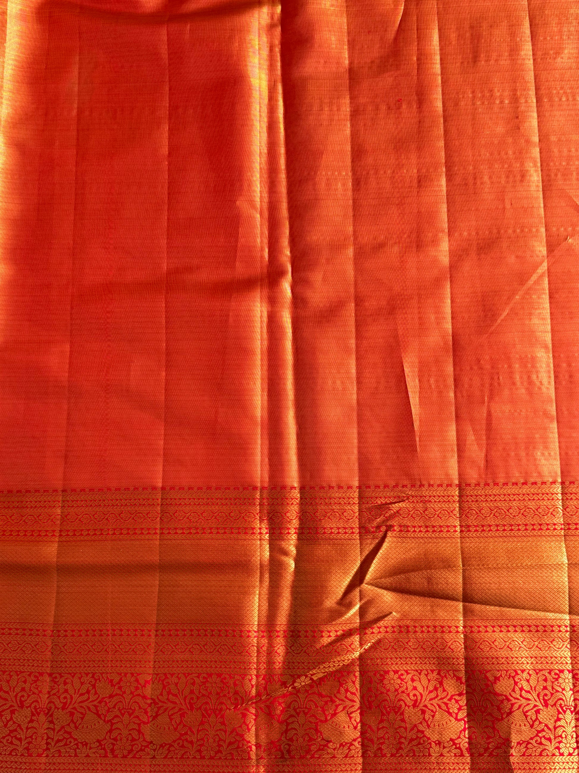 Pink Kanjivaram Bridal Silk Saree With Gold Zari Border  | Handloom | Silk Mark Certified. - Sampradaya Designer Studio