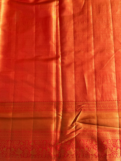 Pink Kanjivaram Bridal Silk Saree With Gold Zari Border  | Handloom | Silk Mark Certified. - Sampradaya Designer Studio