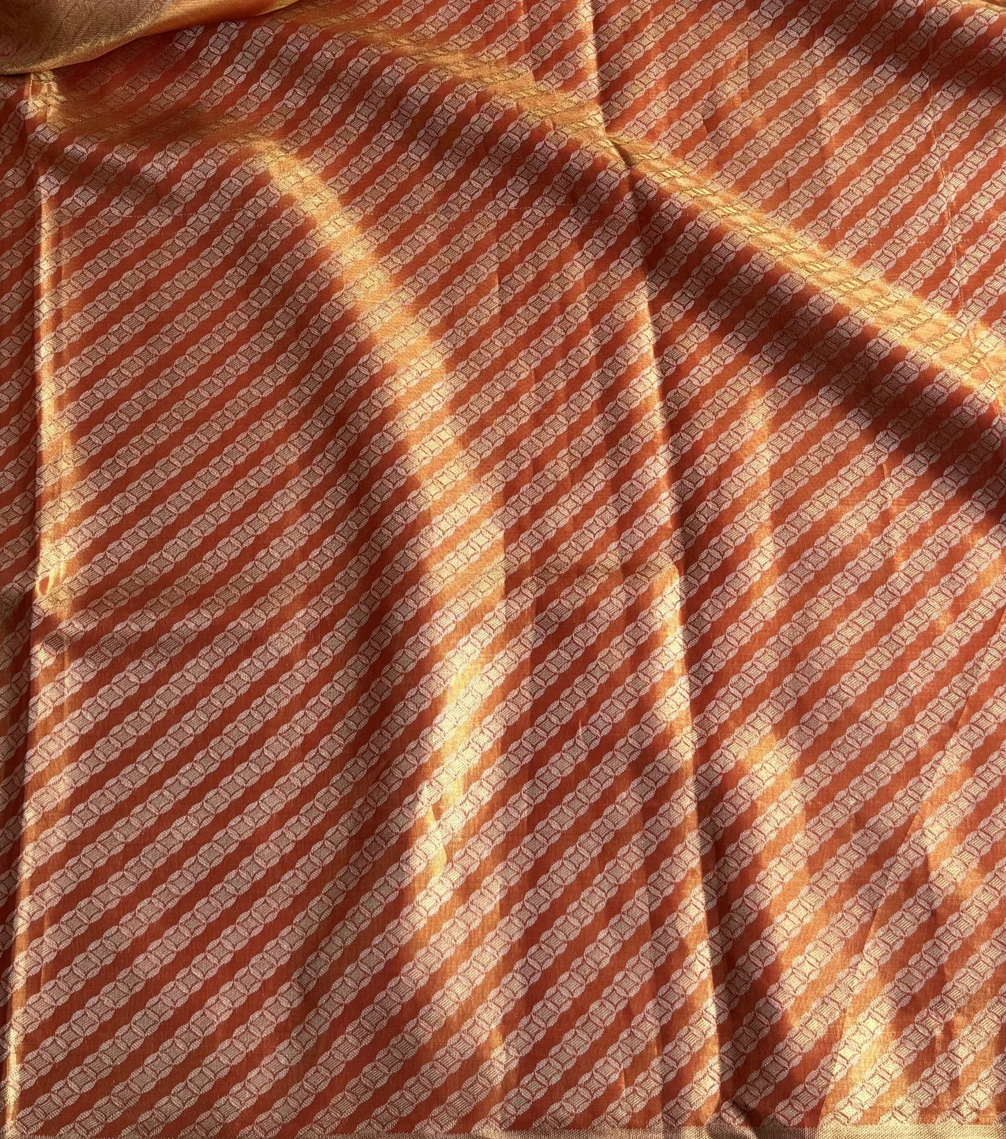 Gold Kanjivaram Bridal Silk Saree With Gold Zari Border  | Handloom | Silk Mark Certified - Sampradaya Designer Studio