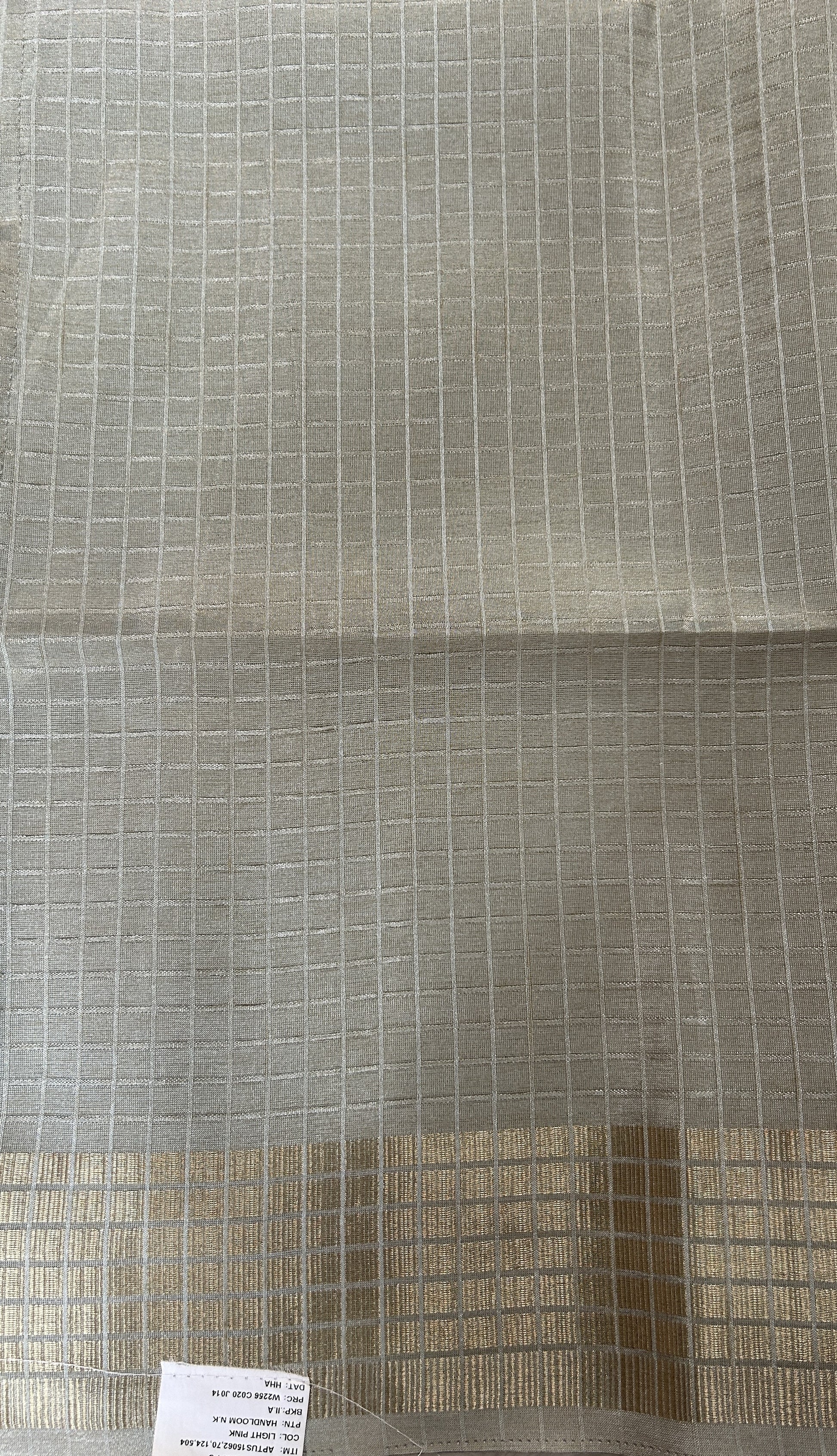 Semi Tussar Tissue Designer Saree Sea Blue colored complemented with a Zari Border. - Sampradaya Designer Studio