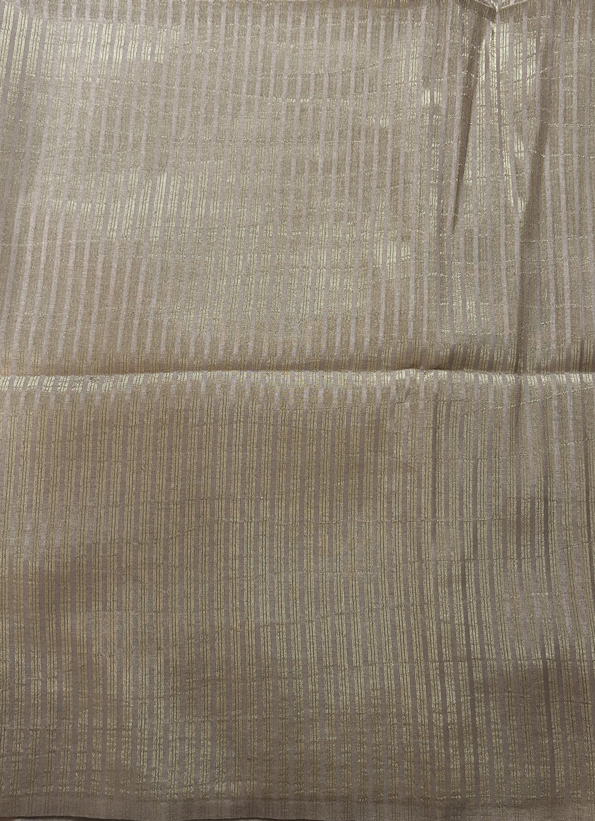Semi Tussar Tissue Designer Saree Almond colored complemented with a Plain Border. - Sampradaya Designer Studio