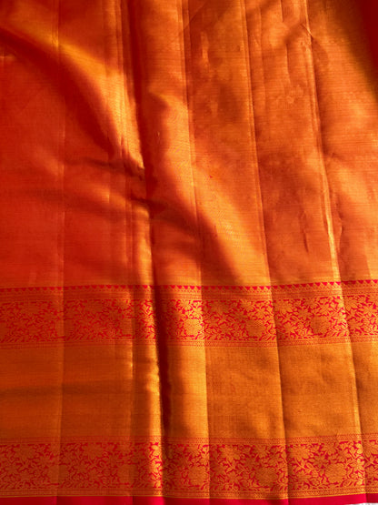 Sea Green Kanjivaram Bridal Silk Saree With Gold Zari Border  | Handloom | Silk Mark Certified - Sampradaya Designer Studio