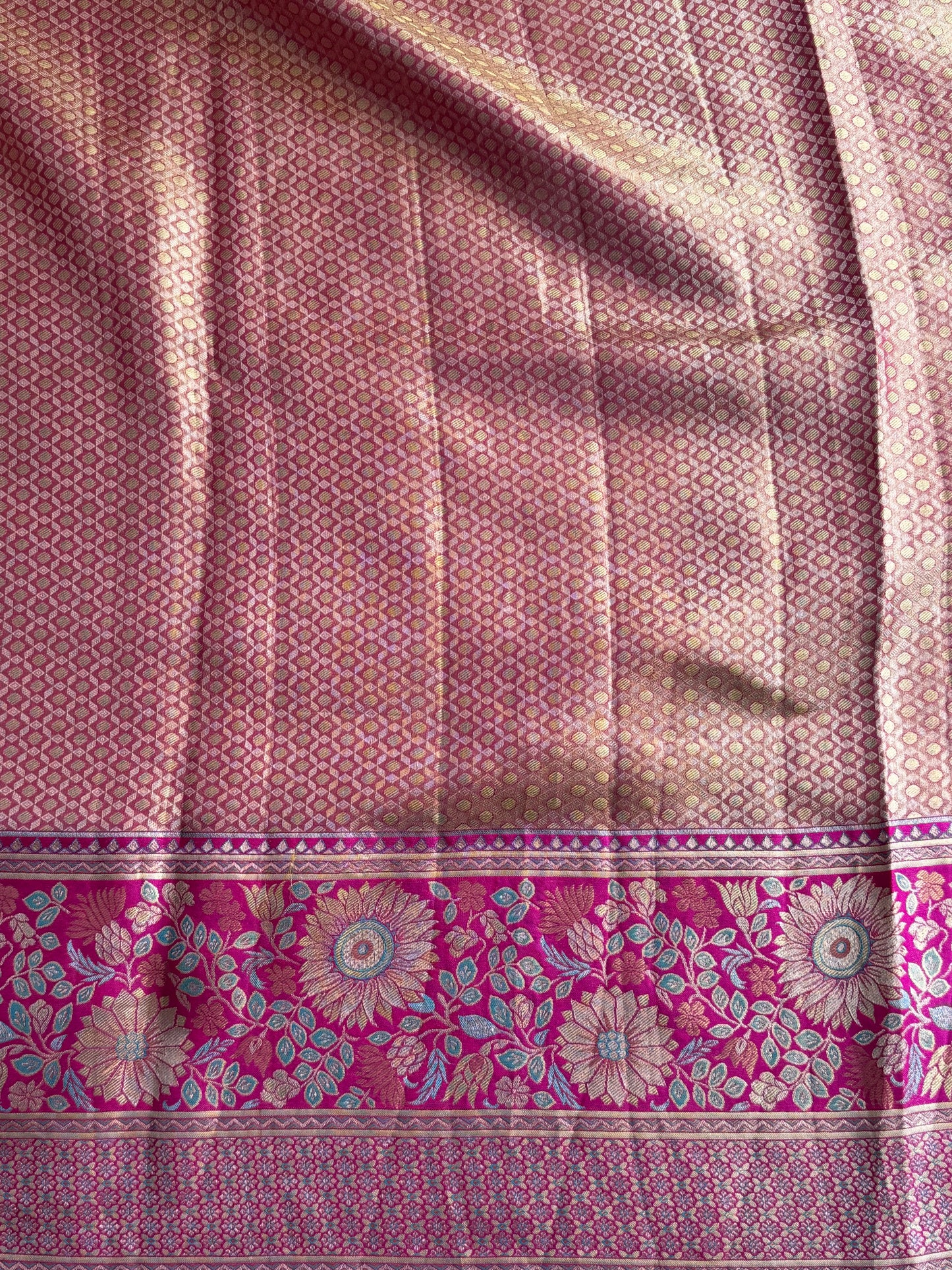 Sea Green Kanjivaram Bridal Silk Saree With Gold Zari Border  | Handloom | Silk Mark Certified - Sampradaya Designer Studio
