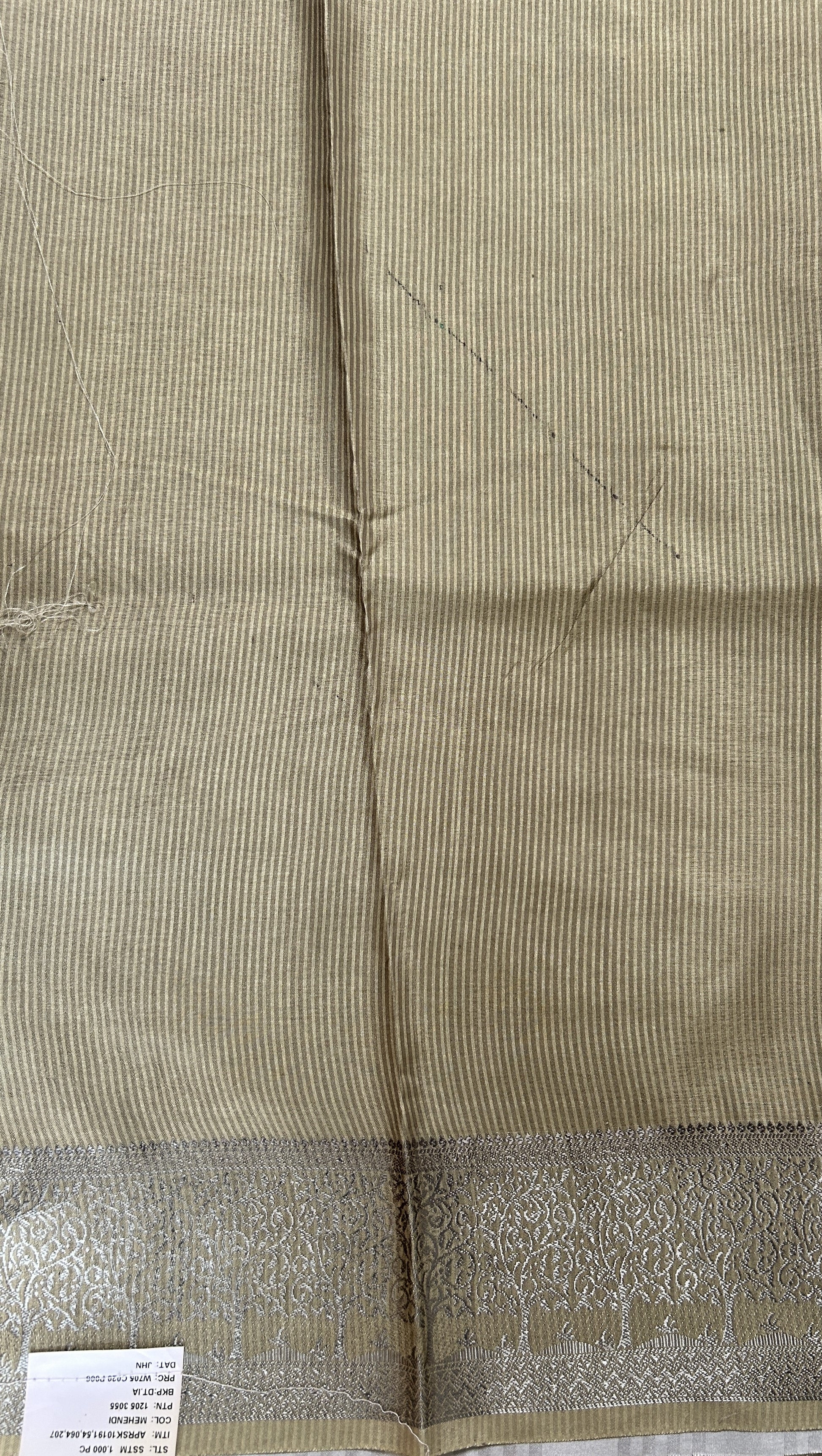 Banarasi Soft Silk Saree Green Colored Complemented with a Zari Border. - Sampradaya Designer Studio