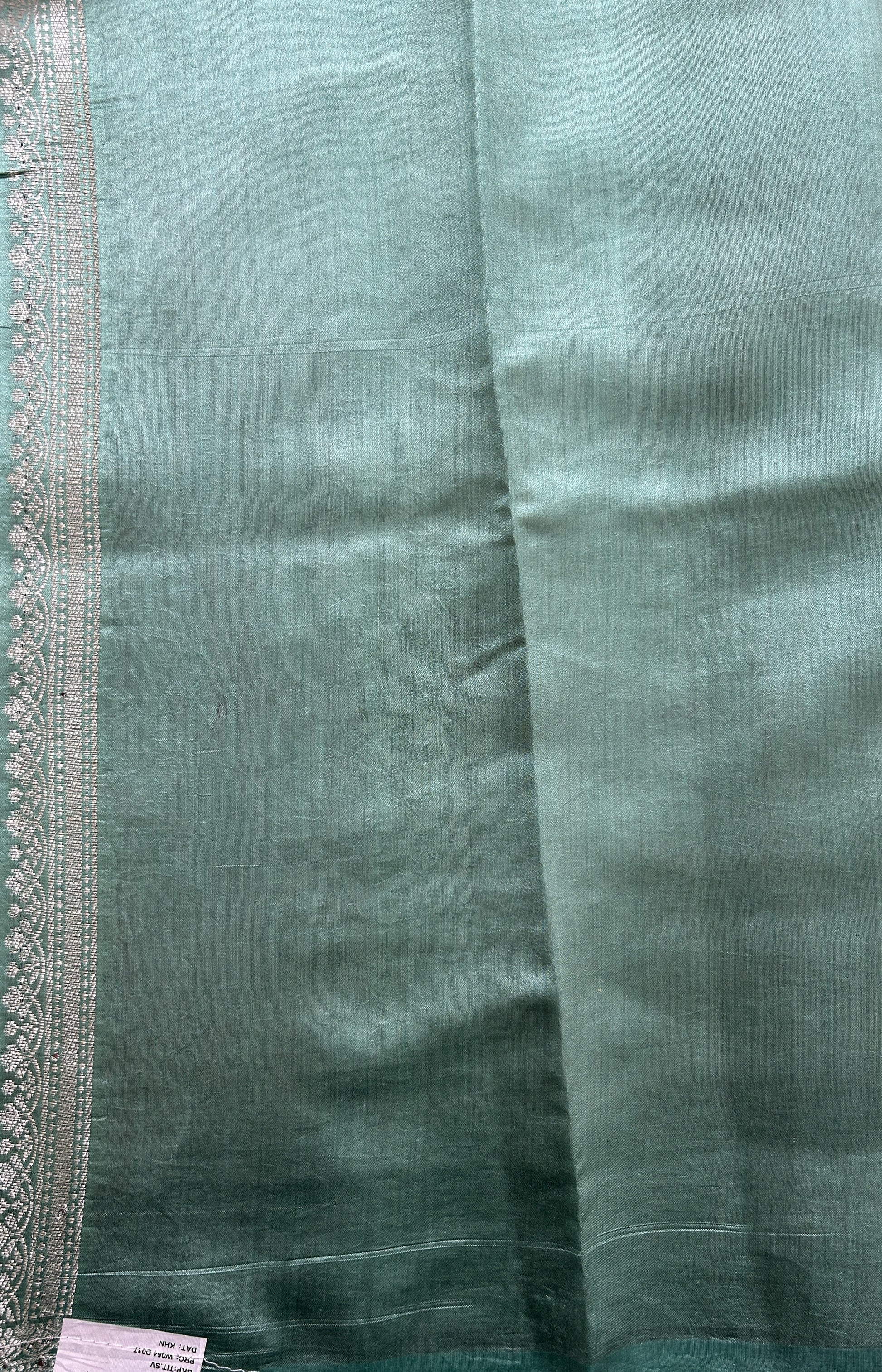 Banarasi Chiniya Silk Saree Light Pink Colored Complemented with a Zari Border. - Sampradaya Designer Studio