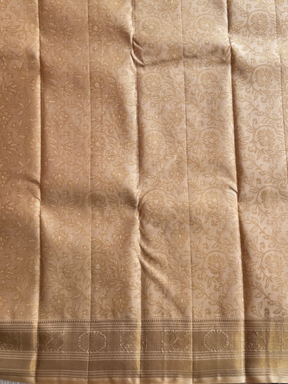 Red Kanjivaram Silk Saree | Weaving Border With Peacock & Lotus Butta | Handloom | Silk Mark Certified