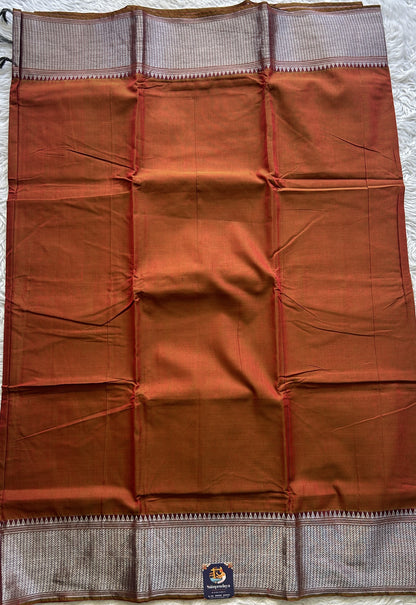 Narayanpet Cotton Saree Metallic Colored Complemented with a Thread Border. - Sampradaya Designer Studio