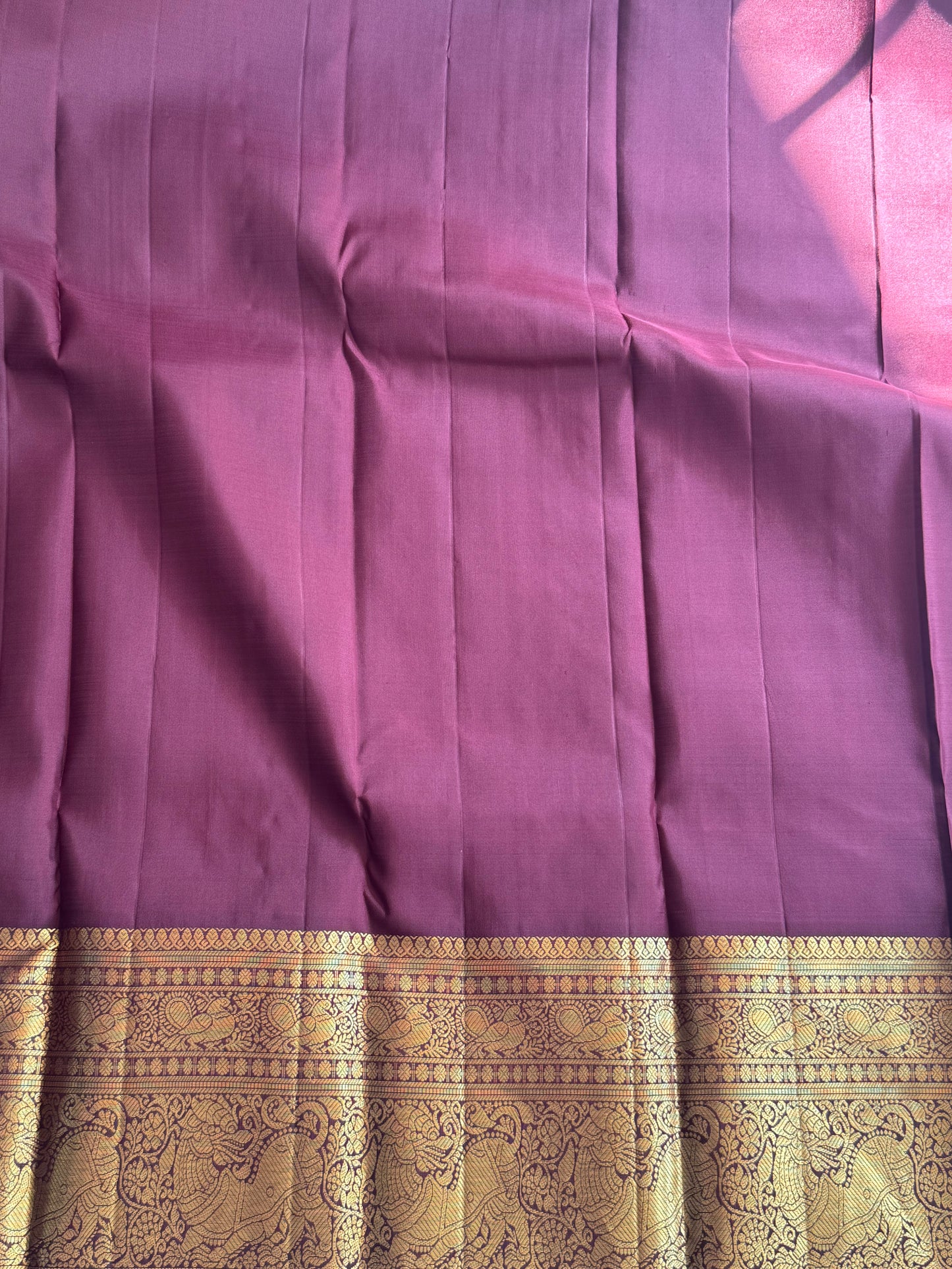 Maroon Kanjivaram Silk Saree | Weaving Border With Gandaberunda & Elephant Butta| Handloom | Silk Mark Certified