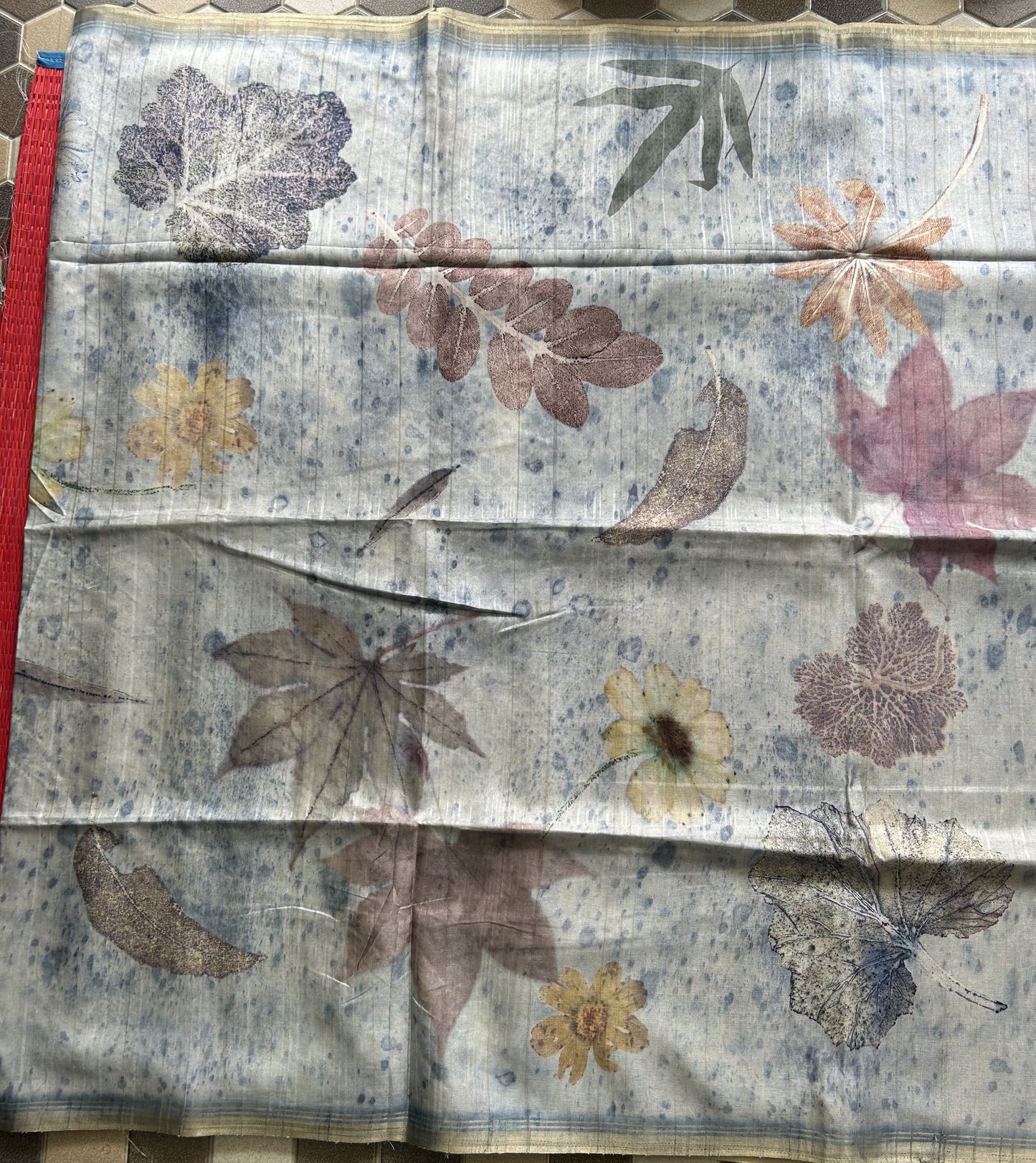 Semi Tussar Silk Saree - Bluish Gray color with Gold Zari Border - Elegant Fancy Saree for Party & Office Wear.