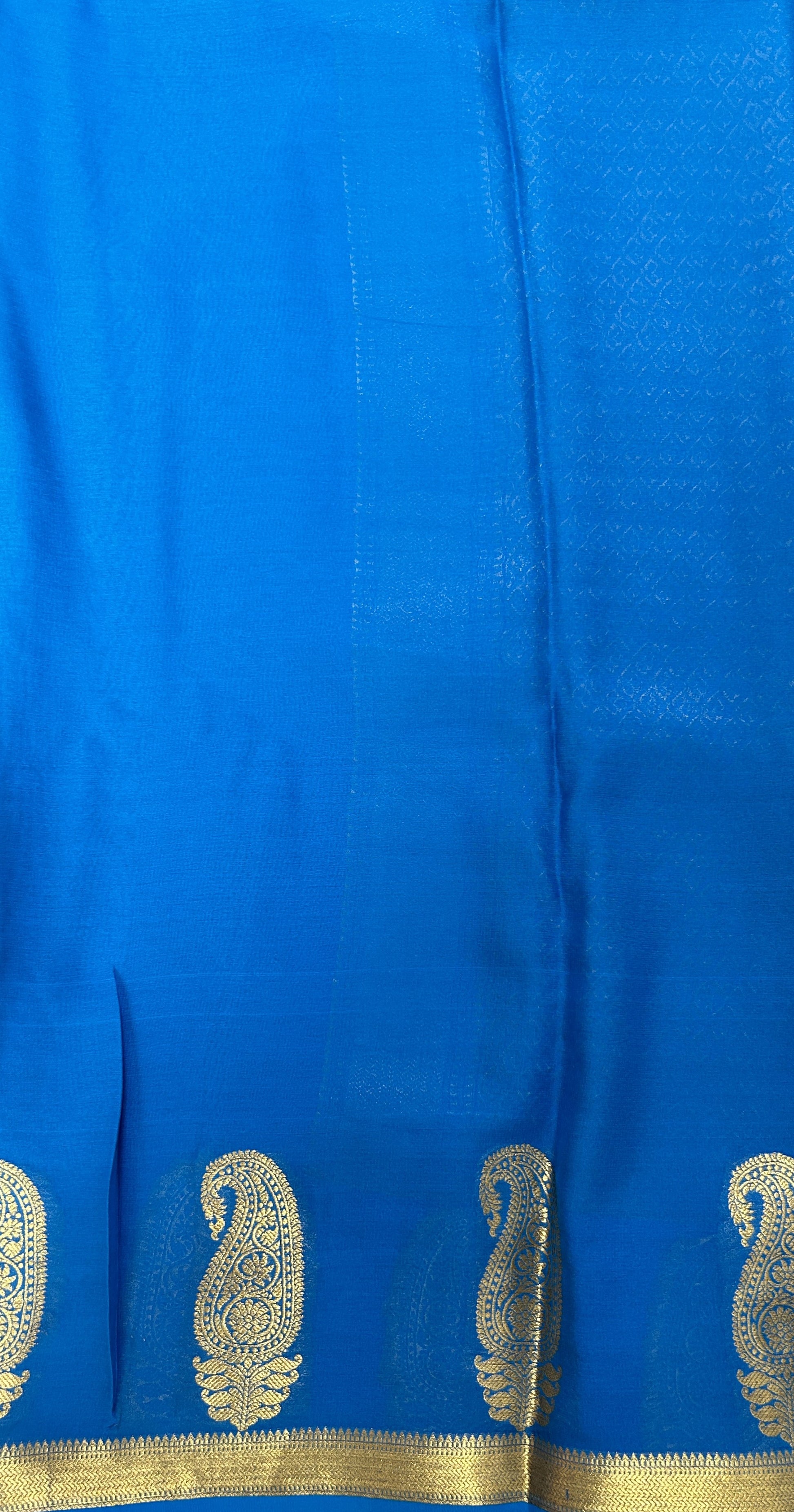 Mysore Crepe Silk Saree Bottle Green Colored Complemented with a Zari Border. - Sampradaya Designer Studio