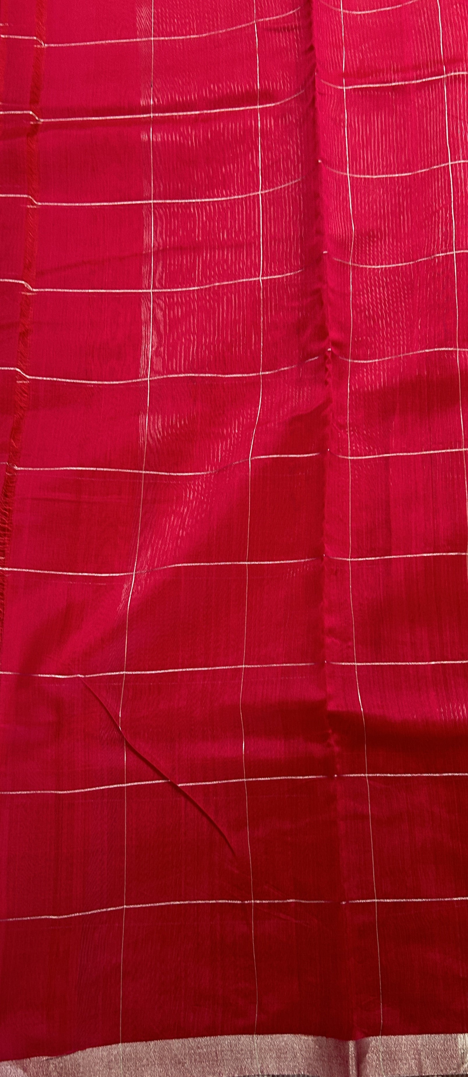Chanderi Sico Saree Pink Colored Complemented with a Zari Border. - Sampradaya Designer Studio