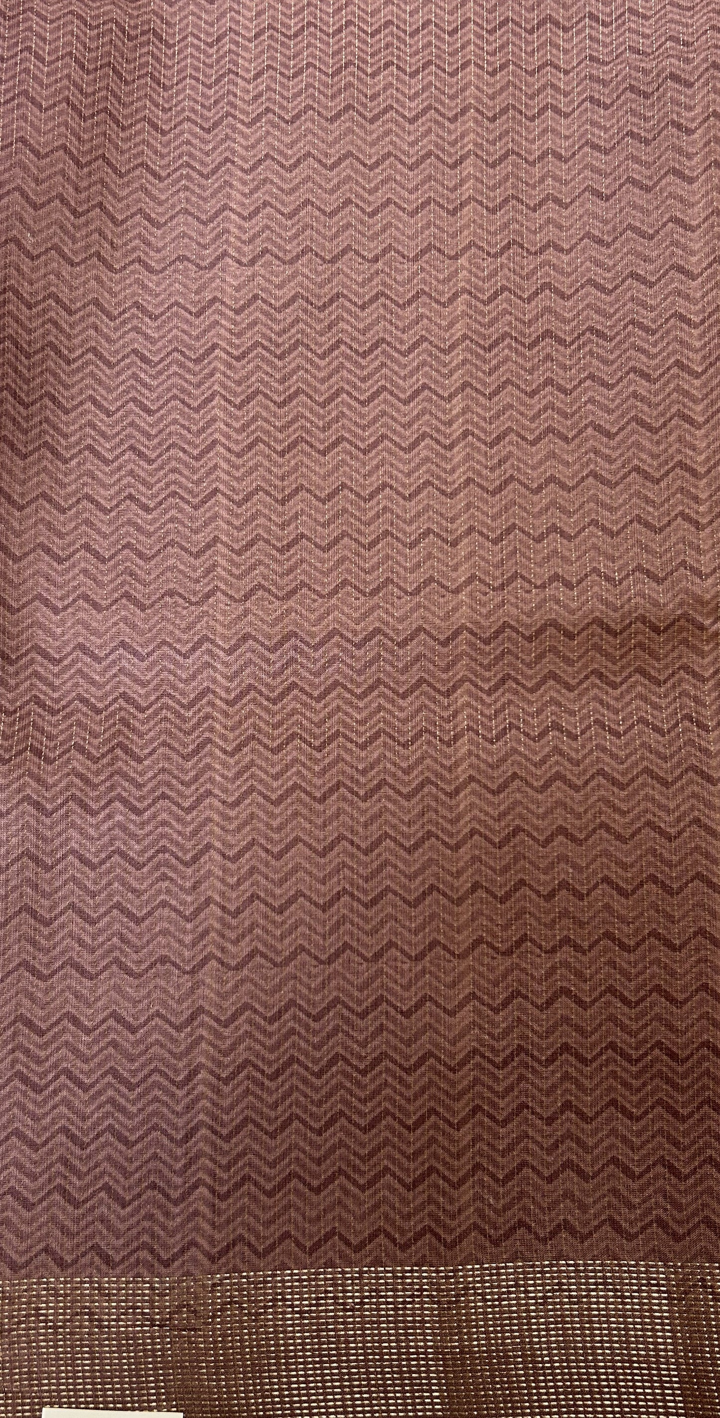 Semi Tussar Saree Lavender Color Complemented with a Zari Border. - Sampradaya Designer Studio