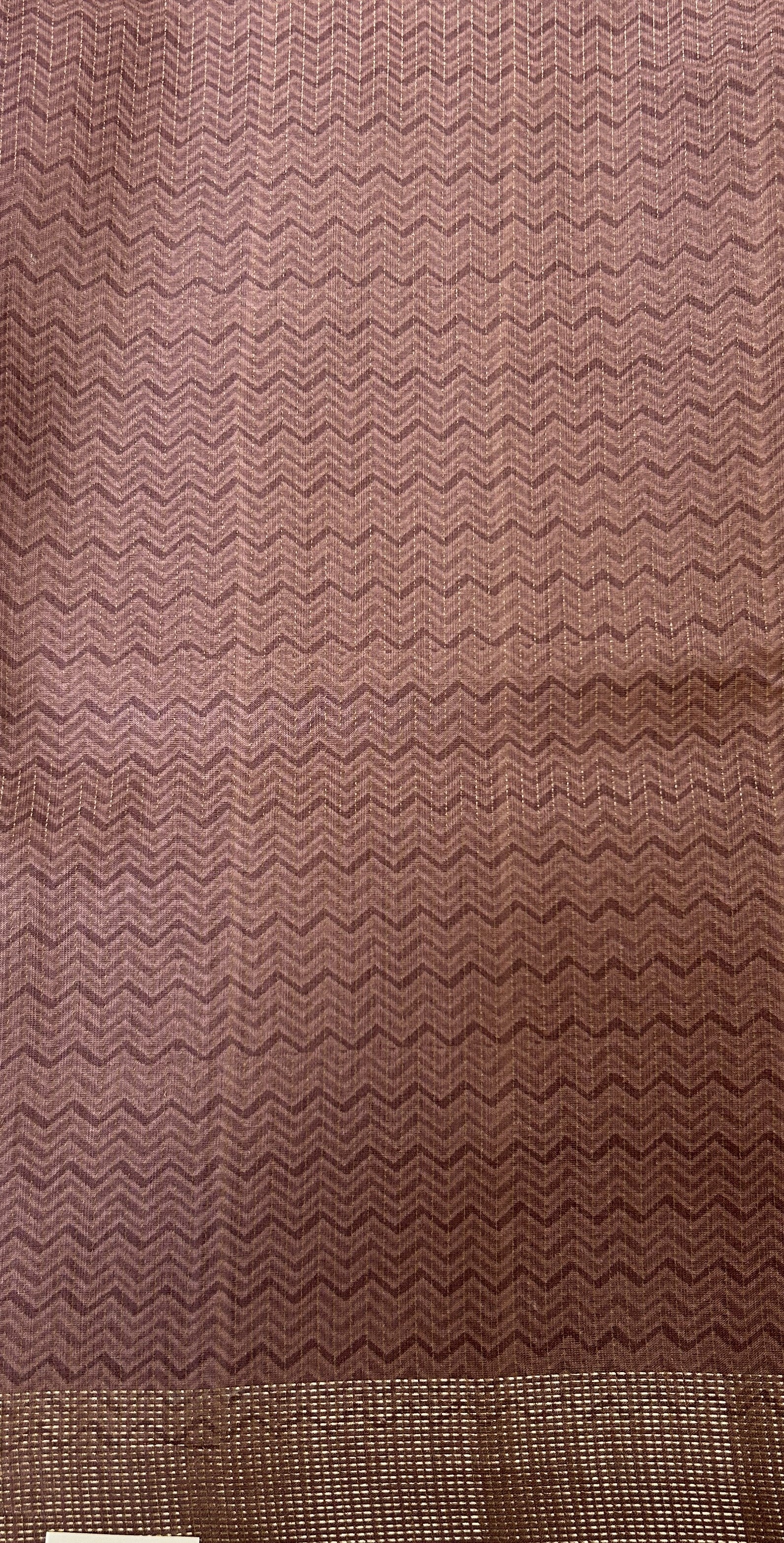 Semi Tussar Saree Lavender Color Complemented with a Zari Border. - Sampradaya Designer Studio