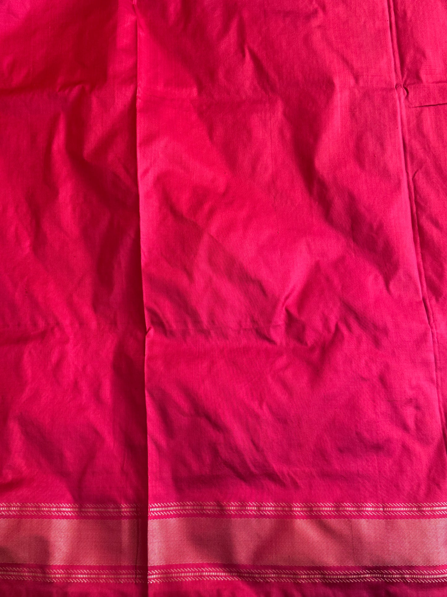 Red Pochampally Ikkat Silk Saree with Zari Border | Pure Handloom, Silk Mark Certified