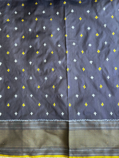 Masted Pochampally Ikkat Silk Saree with Zari Border | Pure Handloom, Silk Mark Certified