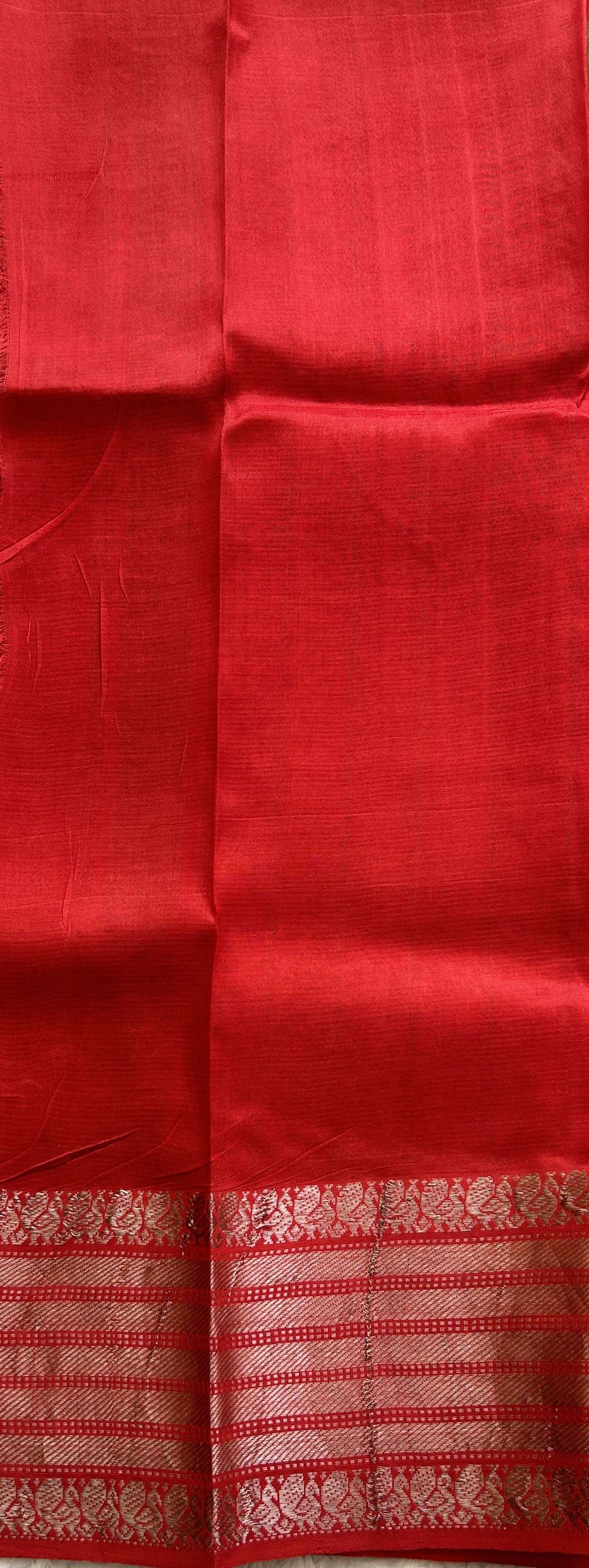 Mangalagiri Pattu Shibori Saree Multi colored complemented with a Pink Color Zari Border - Sampradaya Designer Studio