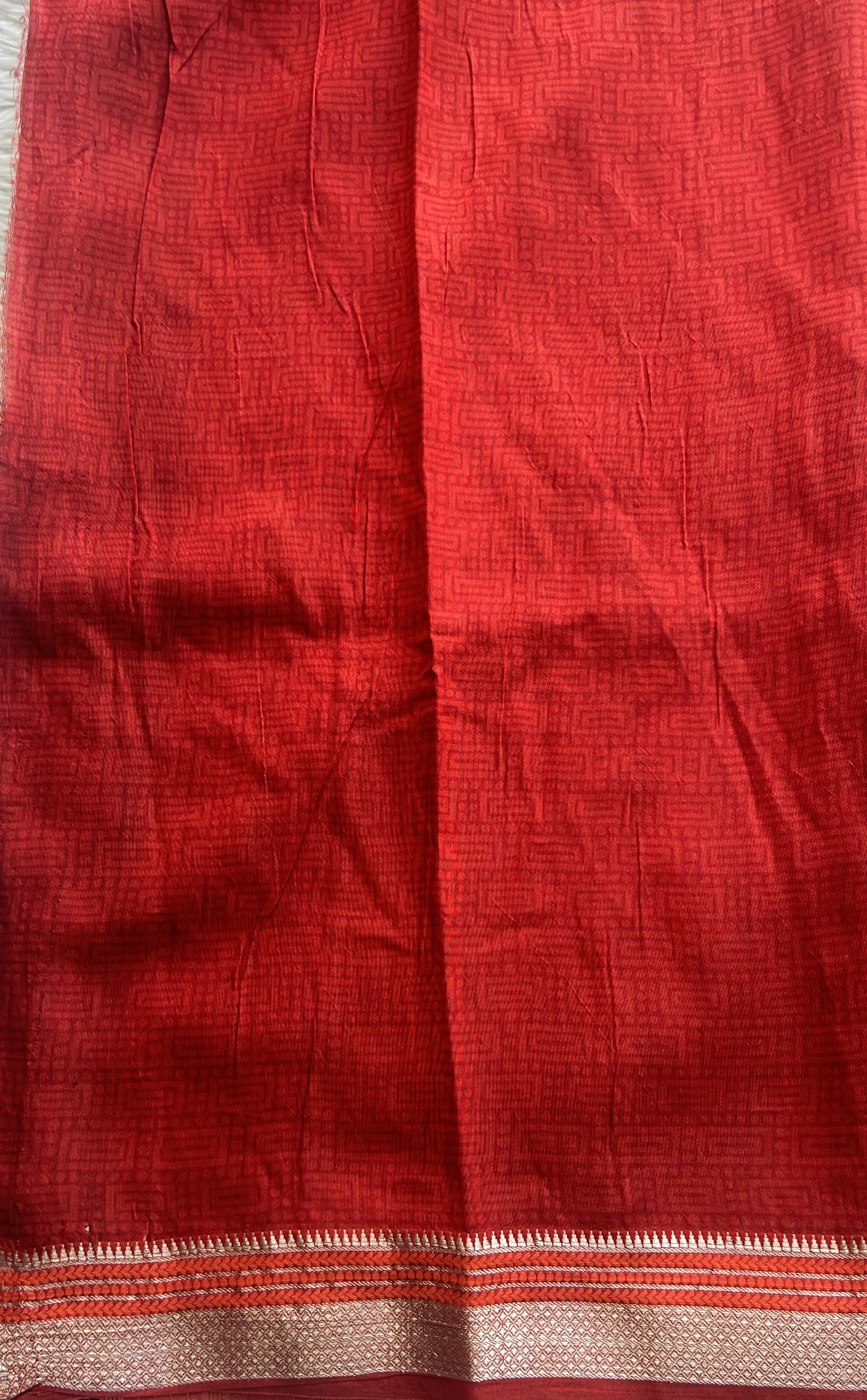 Dola Crepe Saree Black Colored Complemented with a Red Zari Border. - Sampradaya Designer Studio