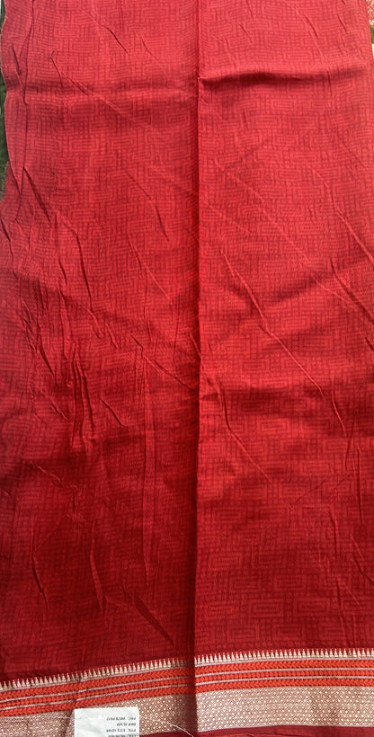 Dola Crepe Saree Leaf Green Colored Complemented with a Zari Border. - Sampradaya Designer Studio