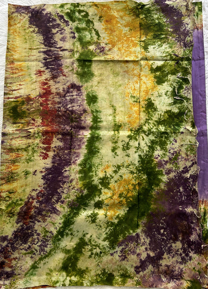 Mangalagiri Pattu Shibori Saree Lilac colored complemented with a Borderless. - Sampradaya Designer Studio