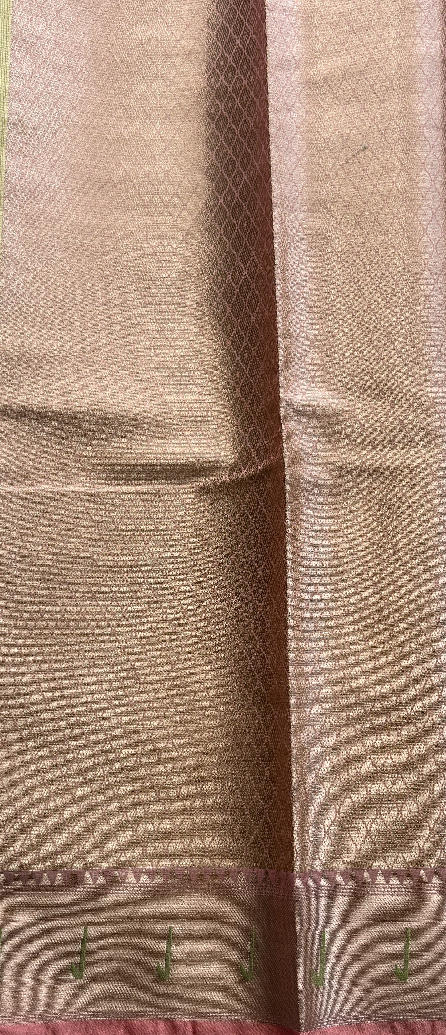 Silk kota Saree Pale Yellow colored Complemented with a Muniya Border. - Sampradaya Designer Studio