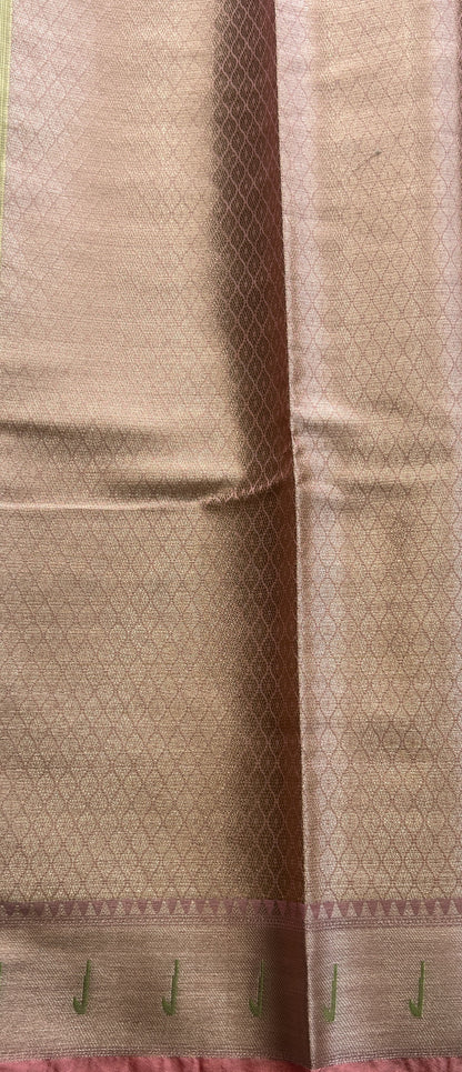 Silk kota Saree Pale Yellow colored Complemented with a Muniya Border. - Sampradaya Designer Studio