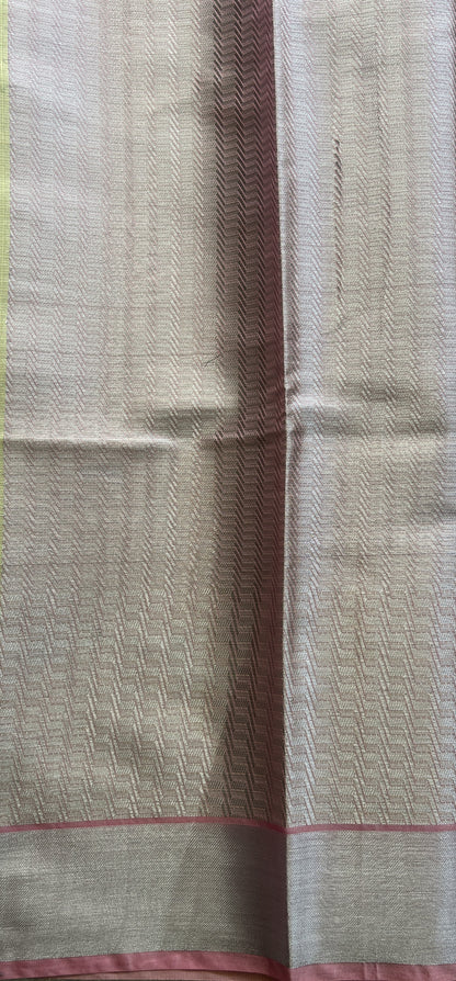 Silk kota Saree Light Yellow colored Complemented with a Zari Border. - Sampradaya Designer Studio
