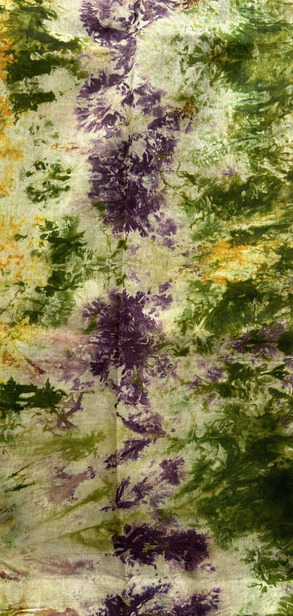 Mangalagiri Pattu Shibori Saree Lavender colored complemented with a Borderless. - Sampradaya Designer Studio