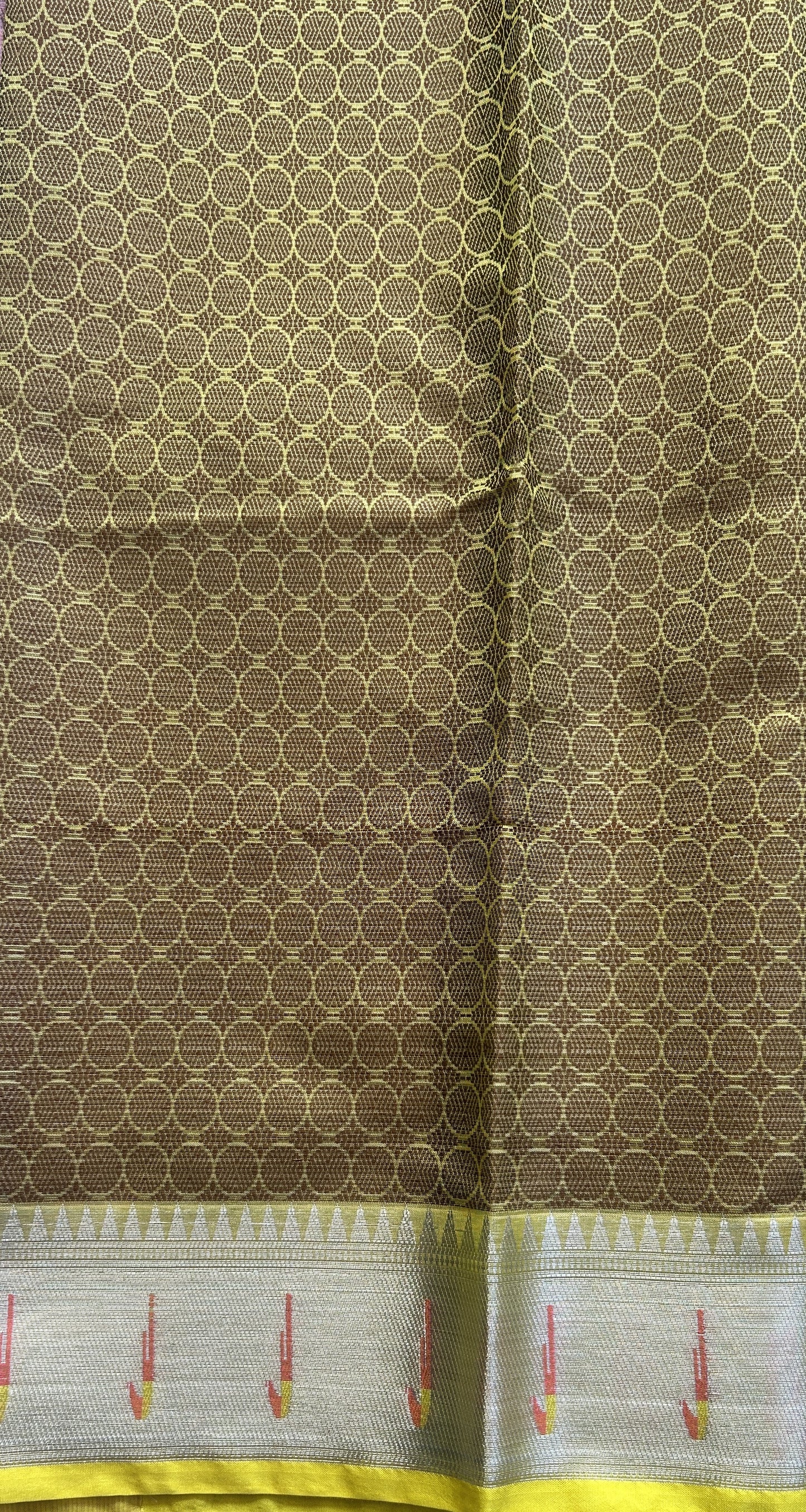 Silk kota Allover Saree Light Lavender colored Complemented with a Muniya Border. - Sampradaya Designer Studio